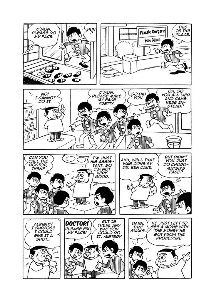 Osomatsu-kun Chapter 9 page 5 - Chapter 9 : I Want A Handsome Face!