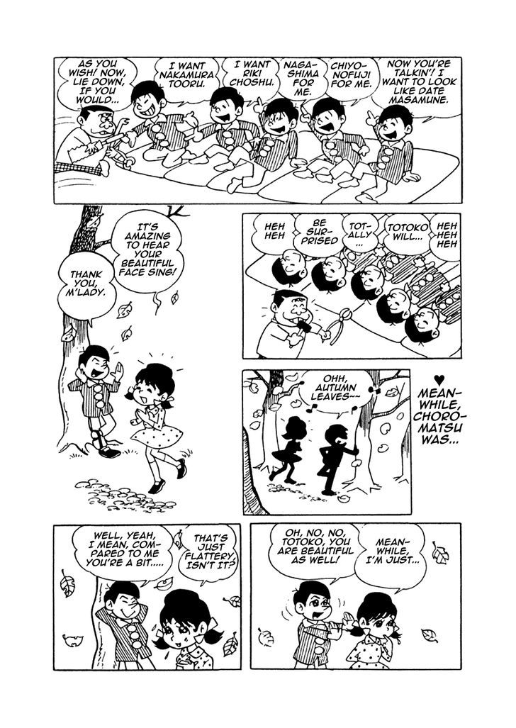 Osomatsu-kun Chapter 9 page 6 - Chapter 9 : I Want A Handsome Face!