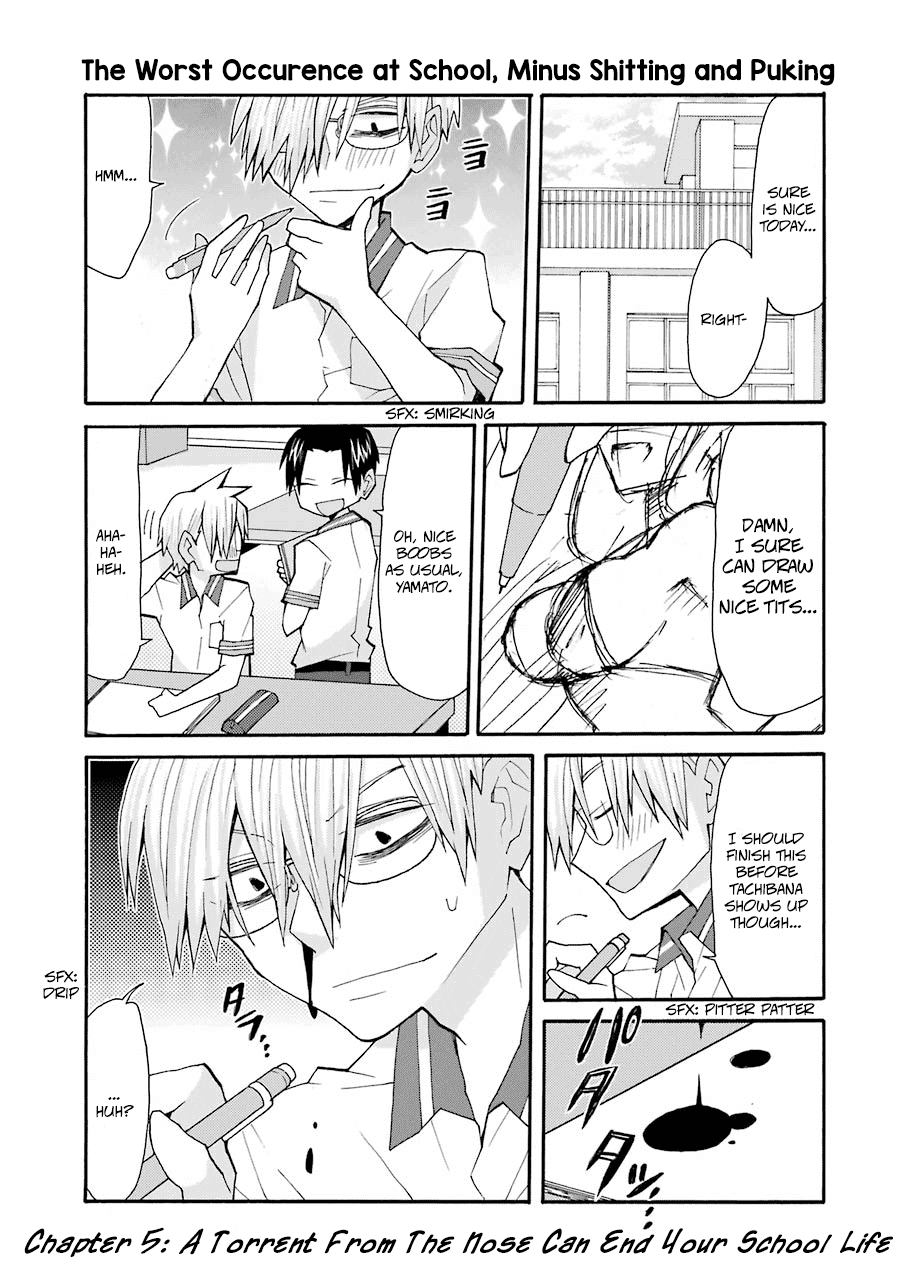 Otakare Fujo Kano Chapter 5 page 1 - Chapter 5: A Torrent from the Nose Can End Your School Life
