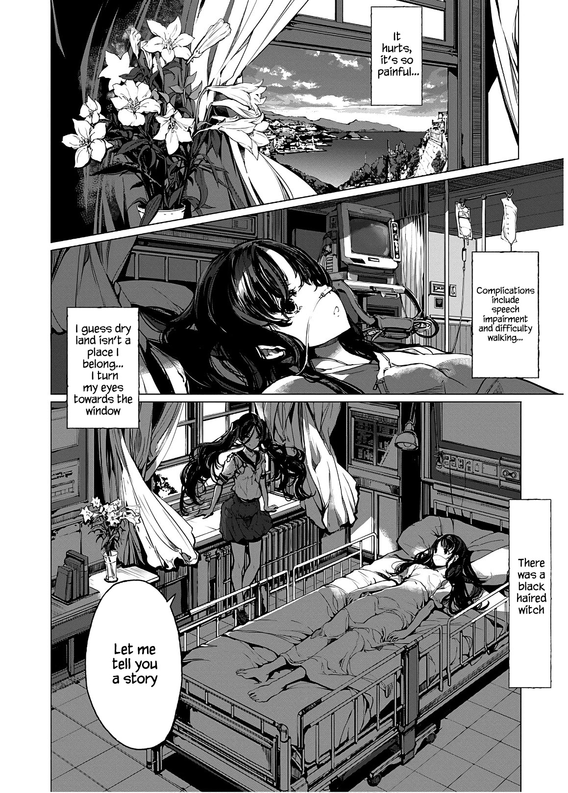 Otohime Diver Chapter 8.1 page 1 - Chapter 8.1: Black Haired Witch