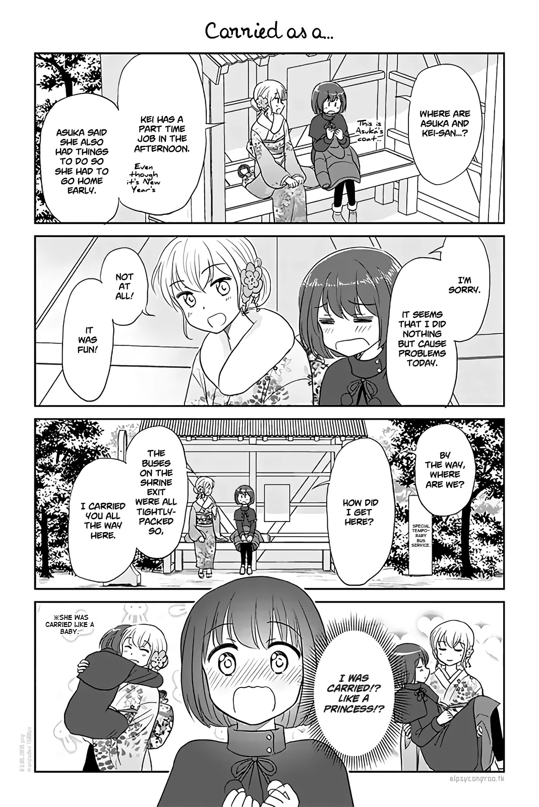 Otome Danshi ni Koisuru Otome Chapter 147 page 1 - Chapter 147: Carried As A...