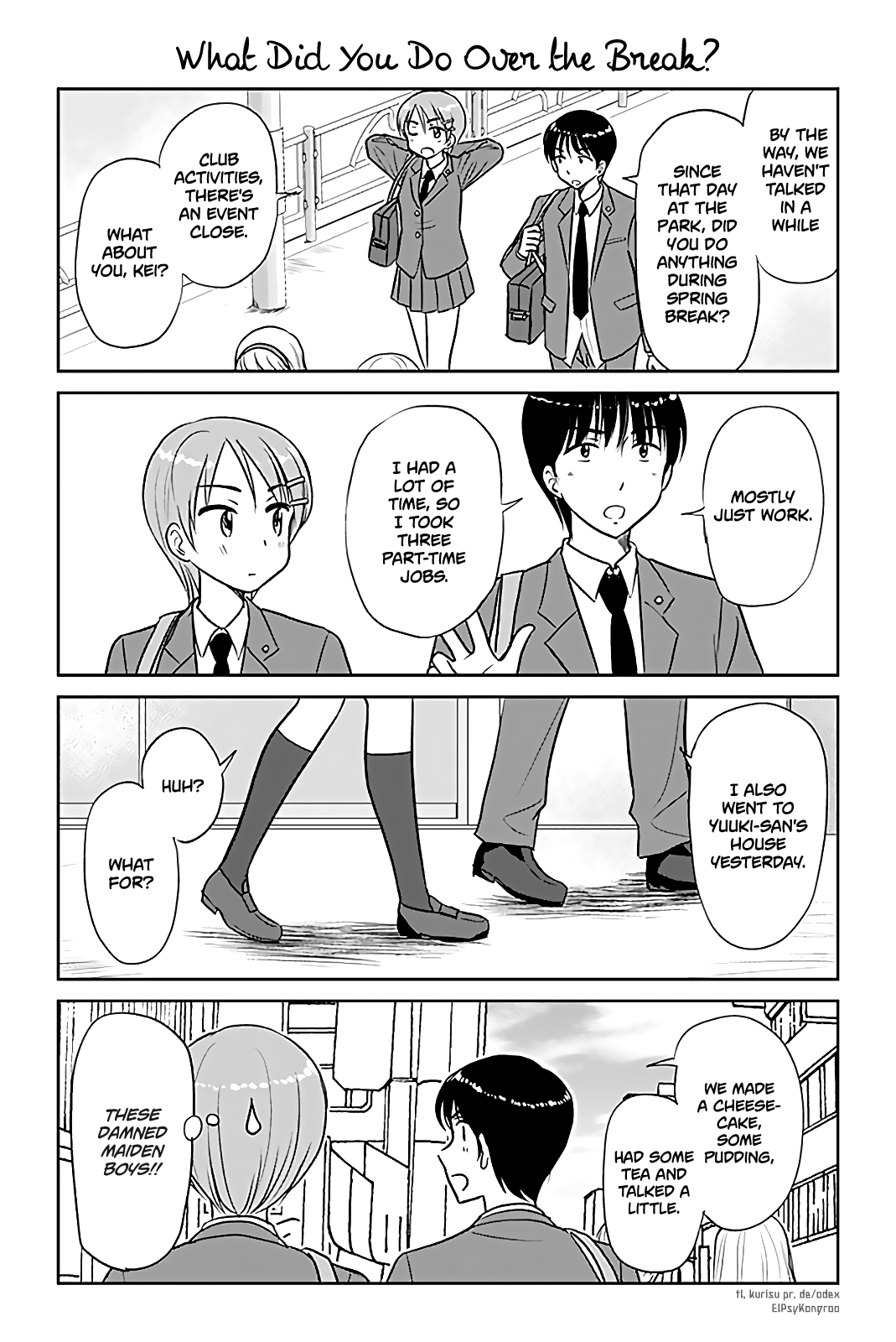 Otome Danshi ni Koisuru Otome Chapter 312 page 1 - Chapter 312: What Did You Do Over the Break?