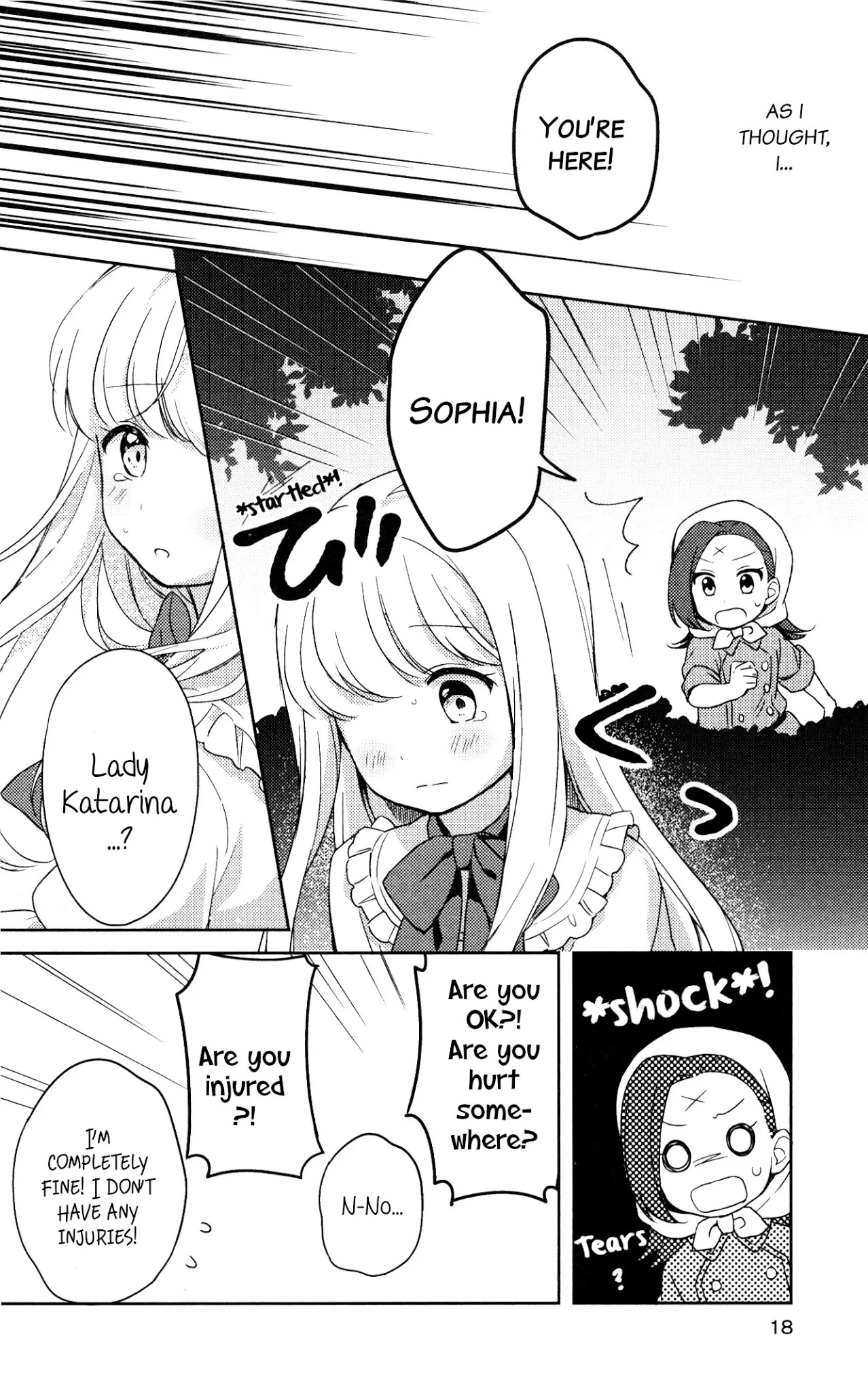 Otome Game no Hametsu Flag shika nai Akuyaku Reijou ni Tensei shite shimatta... GIRLS PATCH Chapter 1 page 14 - Chapter 1: The warmth of the hands (Okara Okara)