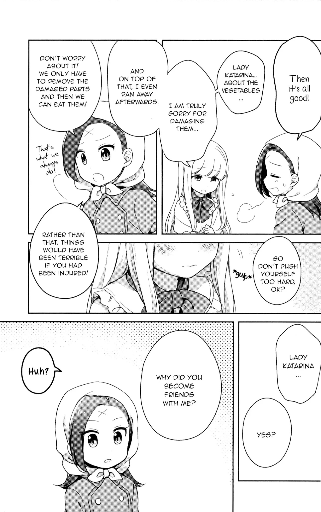 Otome Game no Hametsu Flag shika nai Akuyaku Reijou ni Tensei shite shimatta... GIRLS PATCH Chapter 1 page 15 - Chapter 1: The warmth of the hands (Okara Okara)