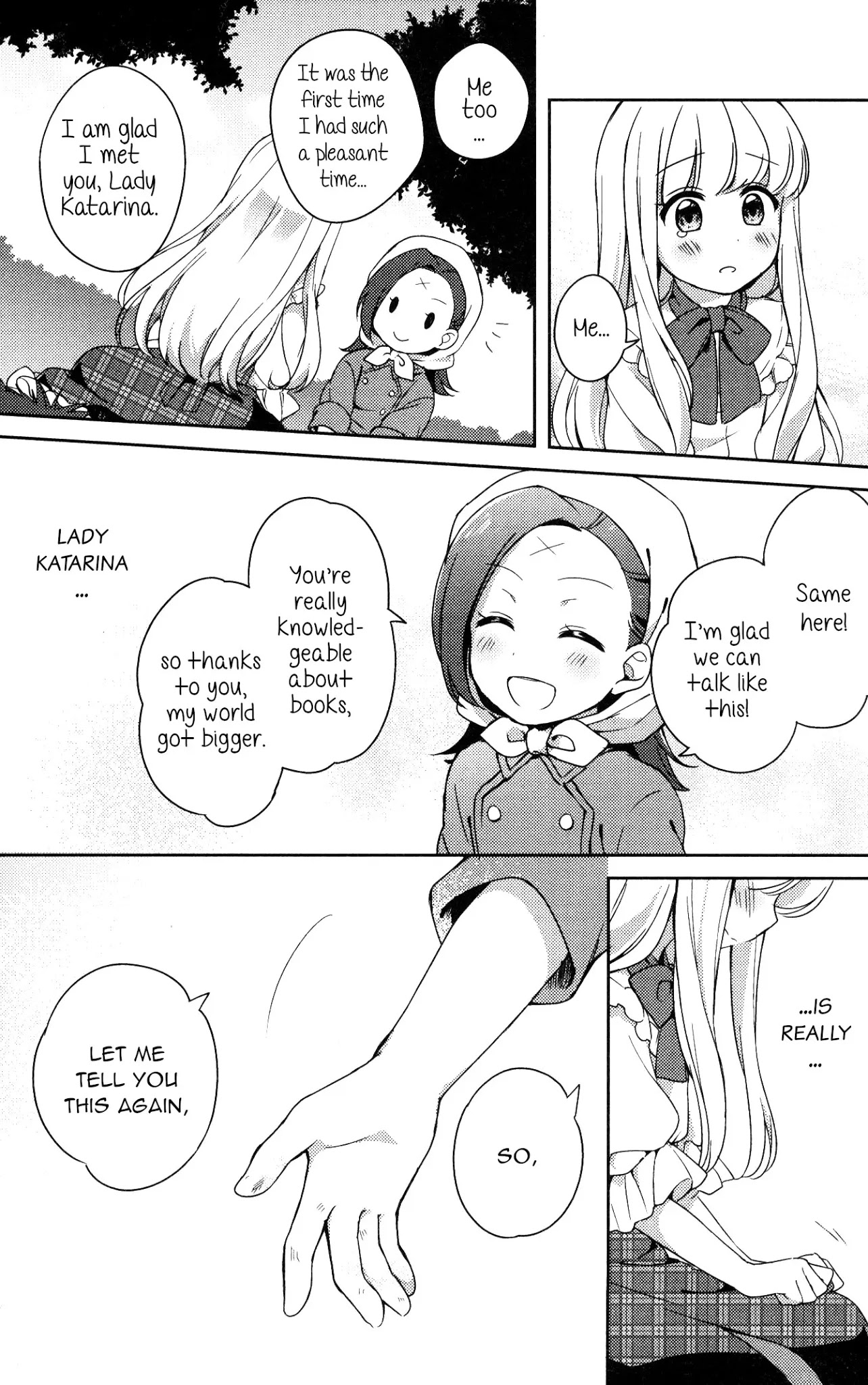 Otome Game no Hametsu Flag shika nai Akuyaku Reijou ni Tensei shite shimatta... GIRLS PATCH Chapter 1 page 17 - Chapter 1: The warmth of the hands (Okara Okara)