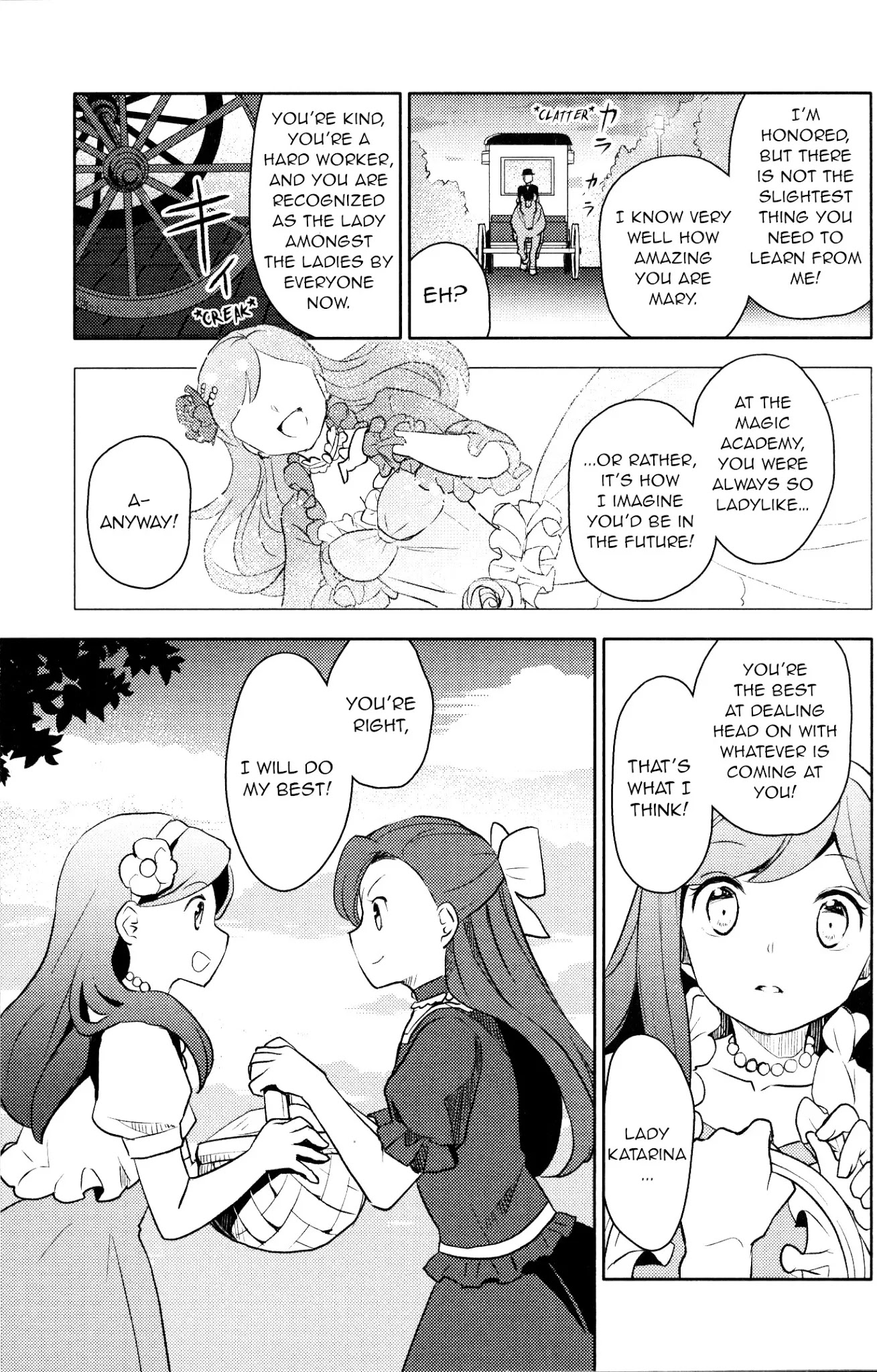 Otome Game no Hametsu Flag shika nai Akuyaku Reijou ni Tensei shite shimatta... GIRLS PATCH Chapter 2 page 13 - Chapter 2: It's a Perfect Garden. (Nacht)
