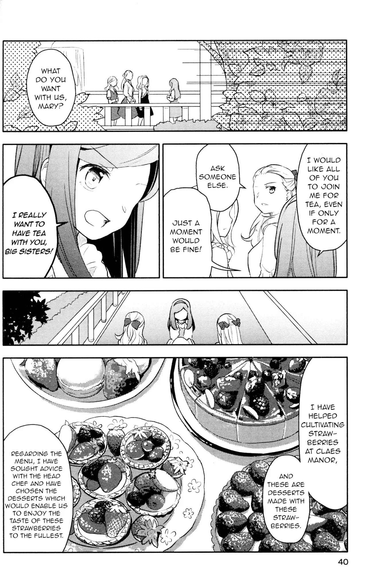 Otome Game no Hametsu Flag shika nai Akuyaku Reijou ni Tensei shite shimatta... GIRLS PATCH Chapter 2 page 14 - Chapter 2: It's a Perfect Garden. (Nacht)