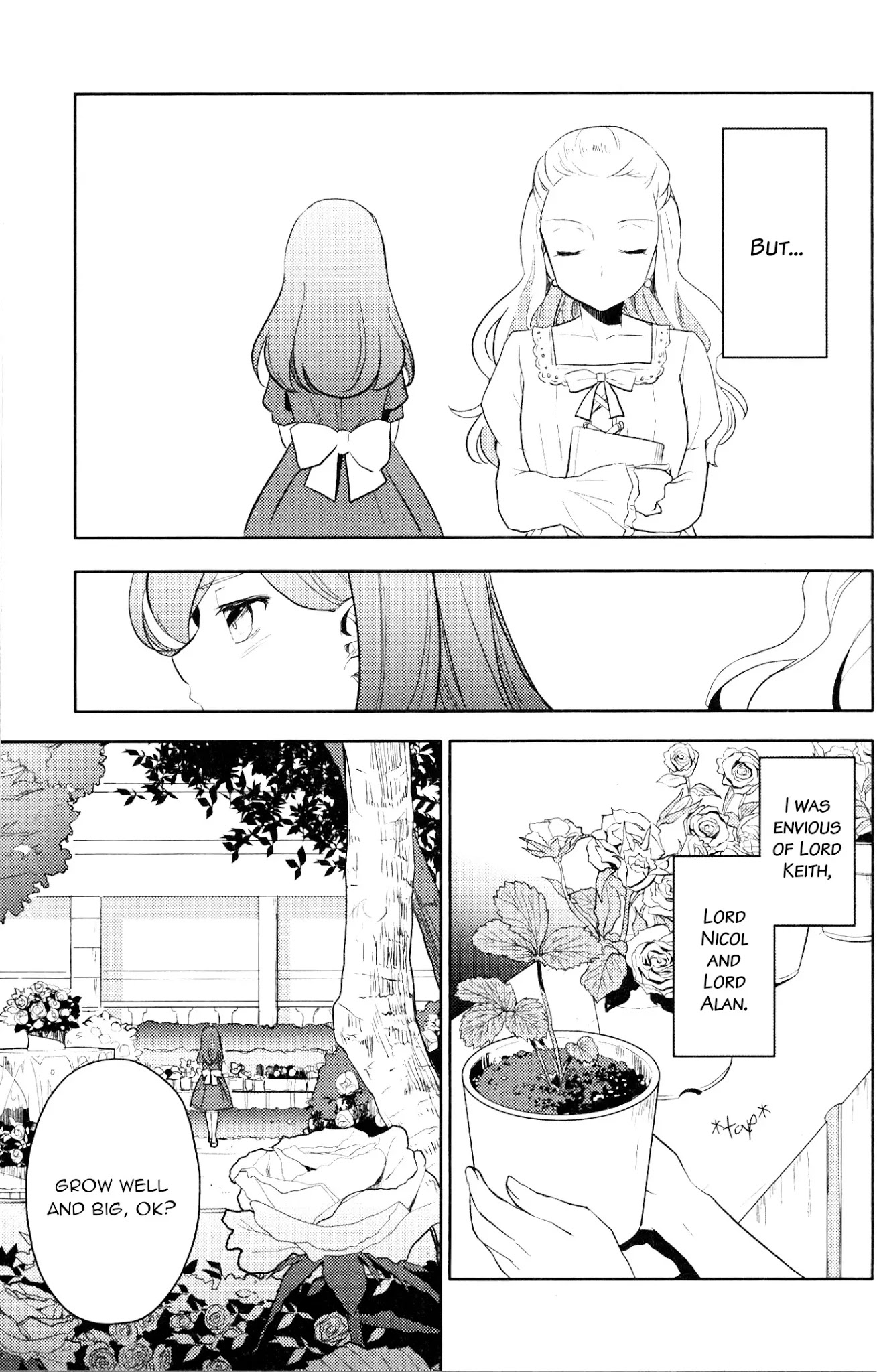 Otome Game no Hametsu Flag shika nai Akuyaku Reijou ni Tensei shite shimatta... GIRLS PATCH Chapter 2 page 5 - Chapter 2: It's a Perfect Garden. (Nacht)