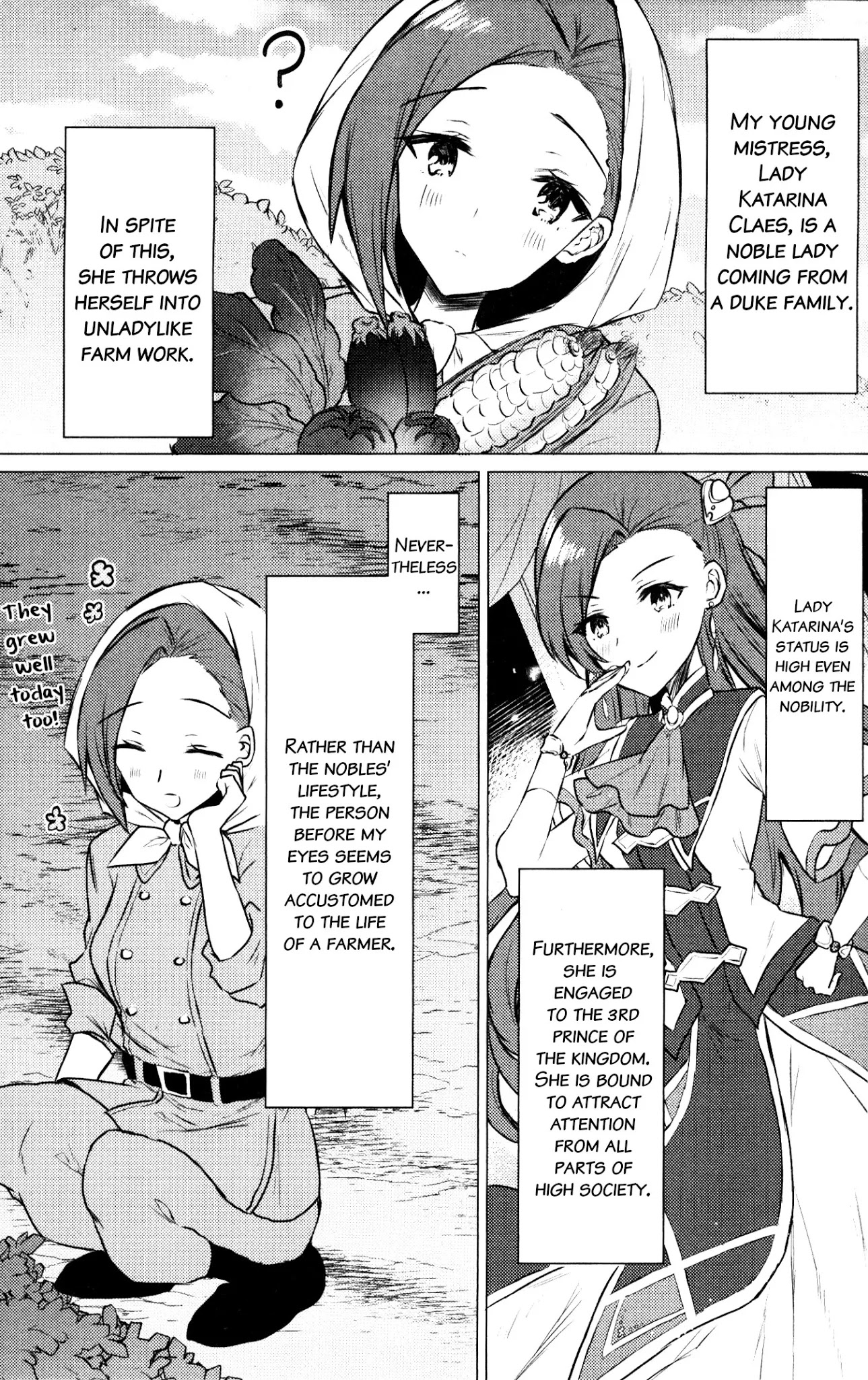 Otome Game no Hametsu Flag shika nai Akuyaku Reijou ni Tensei shite shimatta... GIRLS PATCH Chapter 3 page 3 - Chapter 3: Always beside you (Kinona)
