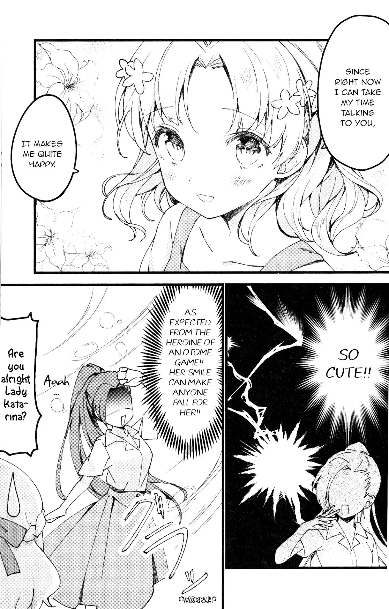 Otome Game no Hametsu Flag shika nai Akuyaku Reijou ni Tensei shite shimatta... GIRLS PATCH Chapter 4 page 5 - Chapter 4: Our tea time together (Kanda Dan)