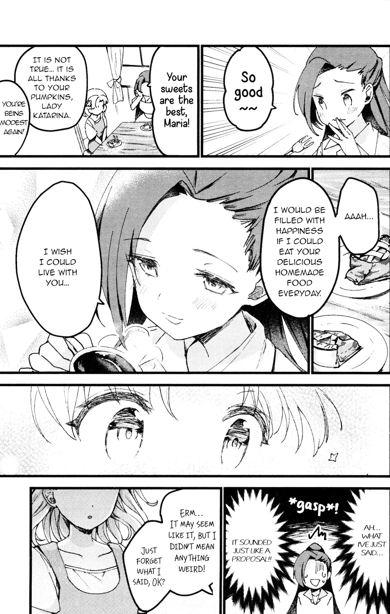 Otome Game no Hametsu Flag shika nai Akuyaku Reijou ni Tensei shite shimatta... GIRLS PATCH Chapter 4 page 7 - Chapter 4: Our tea time together (Kanda Dan)