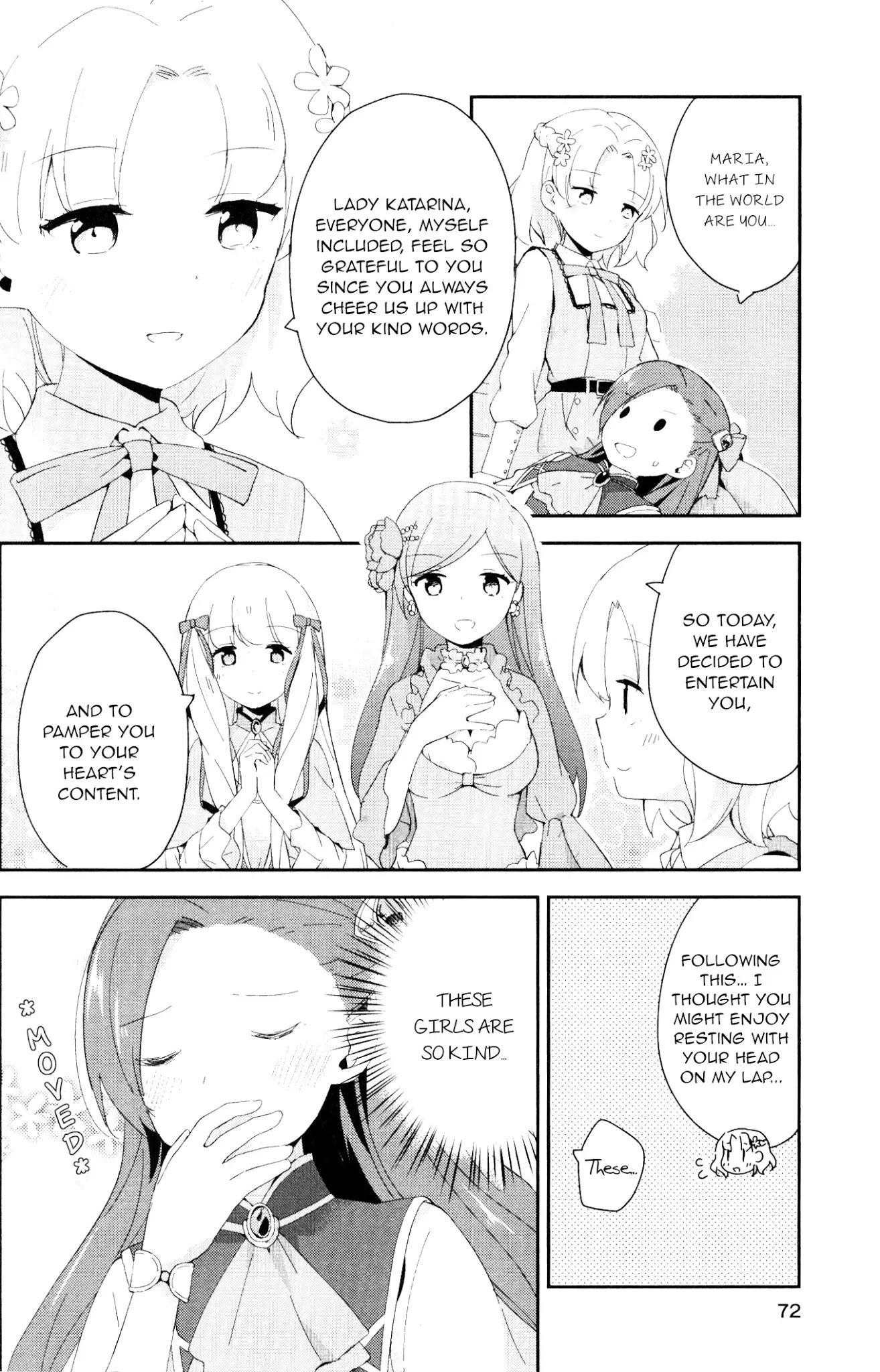 Otome Game no Hametsu Flag shika nai Akuyaku Reijou ni Tensei shite shimatta... GIRLS PATCH Chapter 5 page 6 - Chapter 5: The Lady Katarina Pampering Group (Nonaka Yuu)