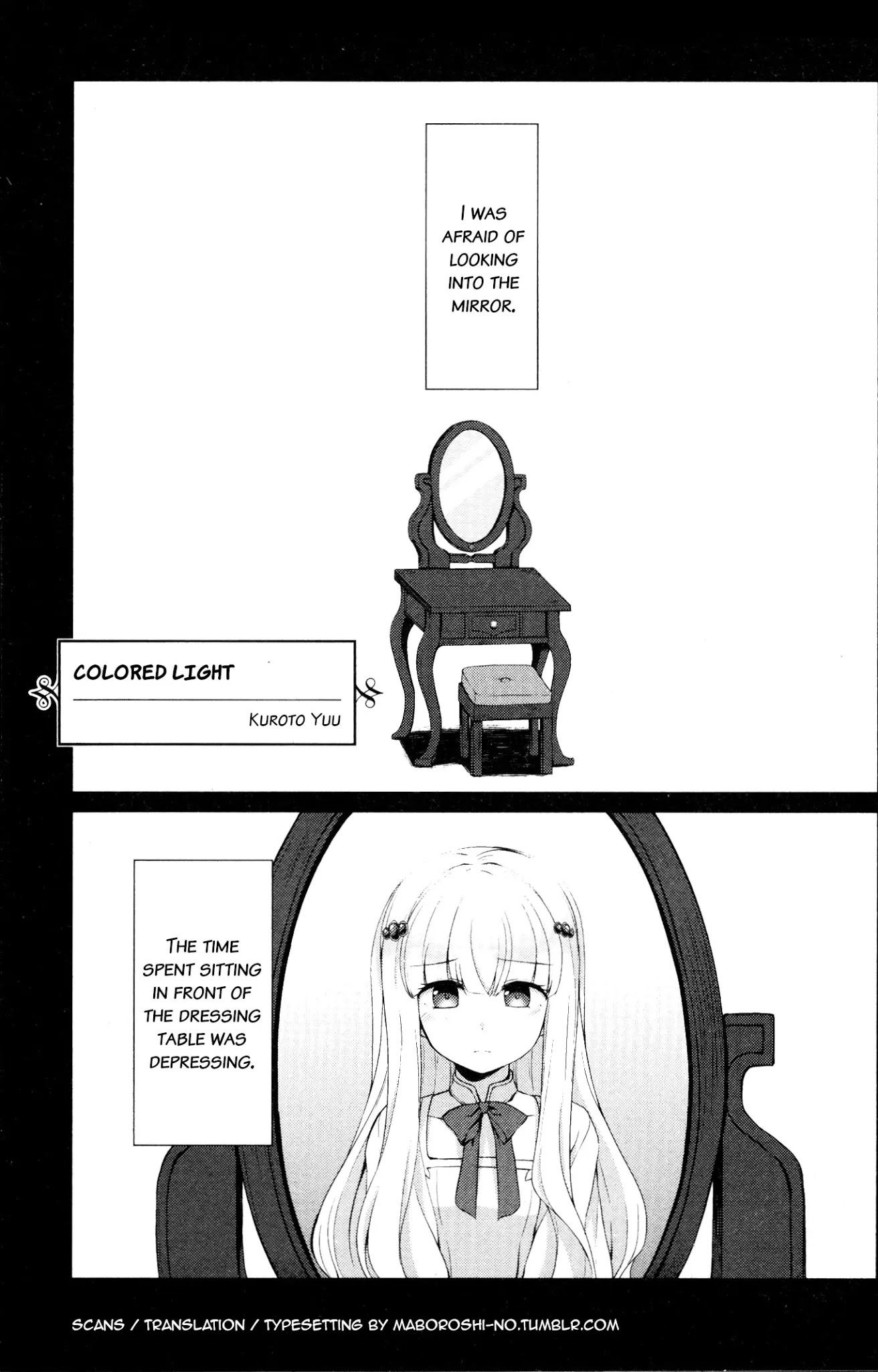 Otome Game no Hametsu Flag shika nai Akuyaku Reijou ni Tensei shite shimatta... GIRLS PATCH Chapter 6 page 1 - Chapter 6: Colored Light (Kuroto Yuu)