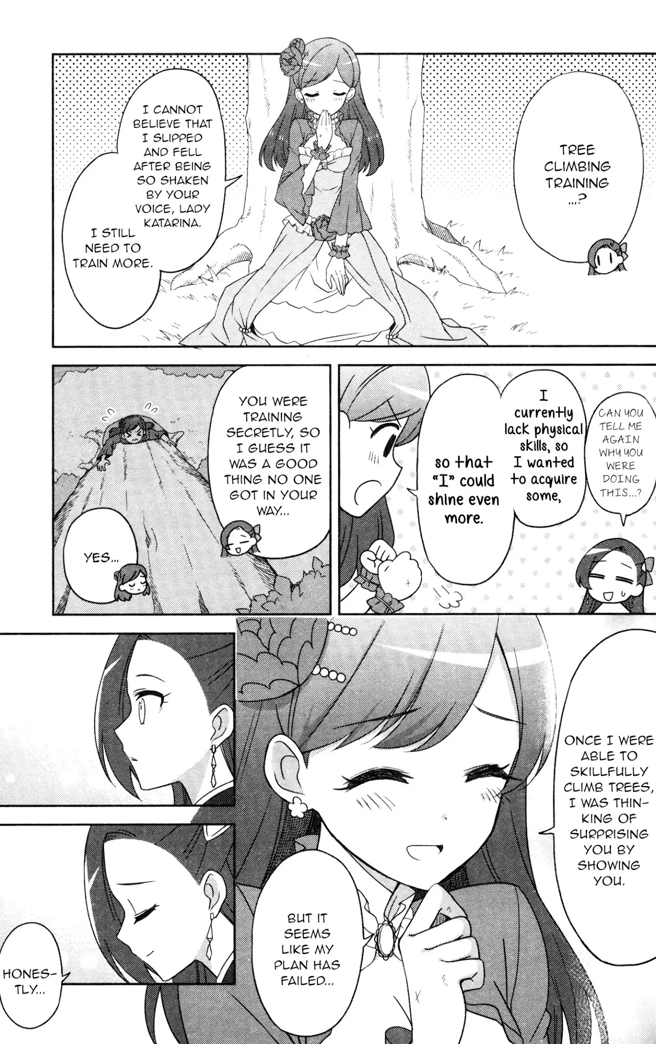 Otome Game no Hametsu Flag shika nai Akuyaku Reijou ni Tensei shite shimatta... GIRLS PATCH Chapter 7 page 13 - Chapter 7: Green Sparkle (Kamegoya Sato)