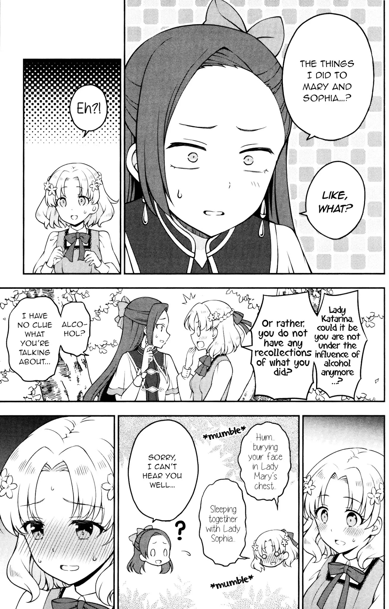 Otome Game no Hametsu Flag shika nai Akuyaku Reijou ni Tensei shite shimatta... GIRLS PATCH Chapter 8 page 15 - Chapter 8: Charming Devil Katarina is out of control! (Sakurai Makoto)