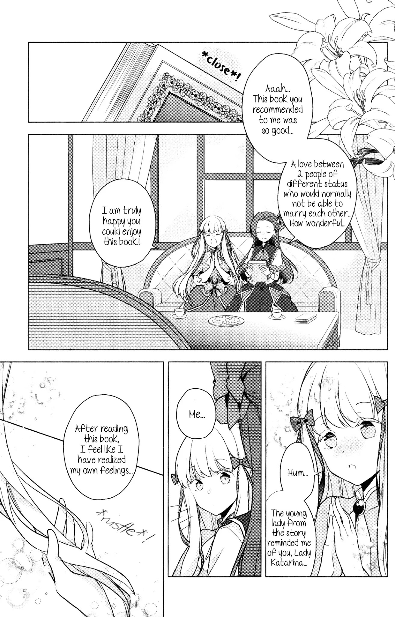 Otome Game no Hametsu Flag shika nai Akuyaku Reijou ni Tensei shite shimatta... GIRLS PATCH Chapter 9 page 5 - Chapter 9: Triple Booking (Peke) [END]