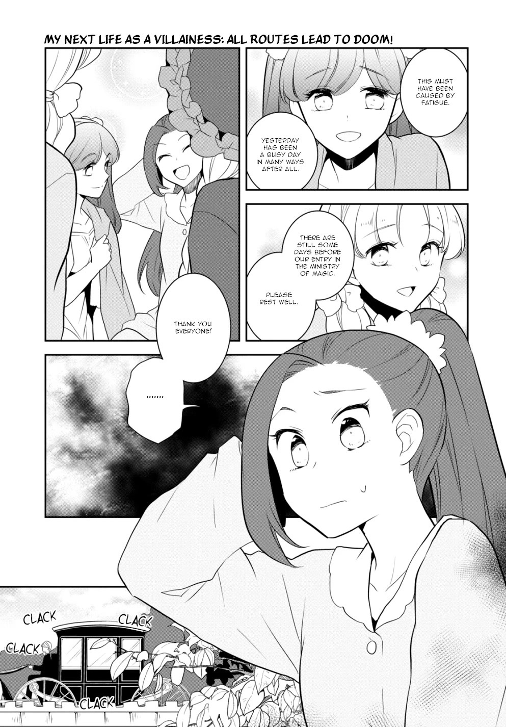 Otome Game no Hametsu Flag shika nai Akuyaku Reijou ni Tensei shite shimatta... Chapter 55 page 11 - Chapter 55: To the Ministry of Magic (1)