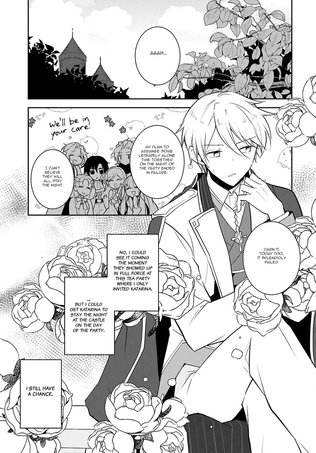Otome Game no Hametsu Flag shika nai Akuyaku Reijou ni Tensei shite shimatta... Chapter 72 page 5 - Chapter 72: Geordo Stuart's Melancholic Tea Party
