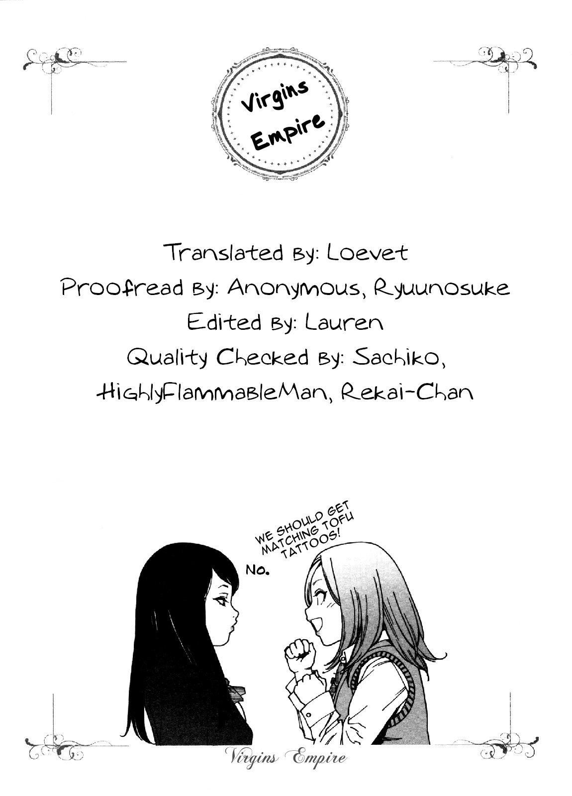 Otome no Teikoku Chapter 15 page 13 - Chapter 15: The members of the debate club are talking about tattoos.