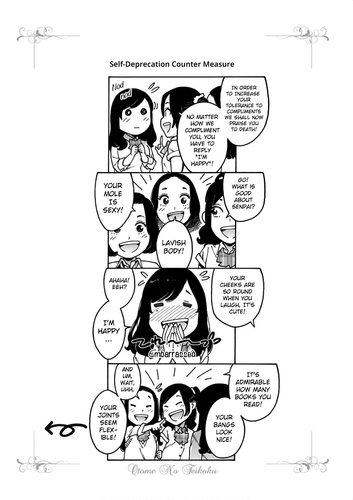 Otome no Teikoku Chapter 181 page 13 - Chapter 181: Self-deprecation prohibited / Self-deprecation countermeasure course