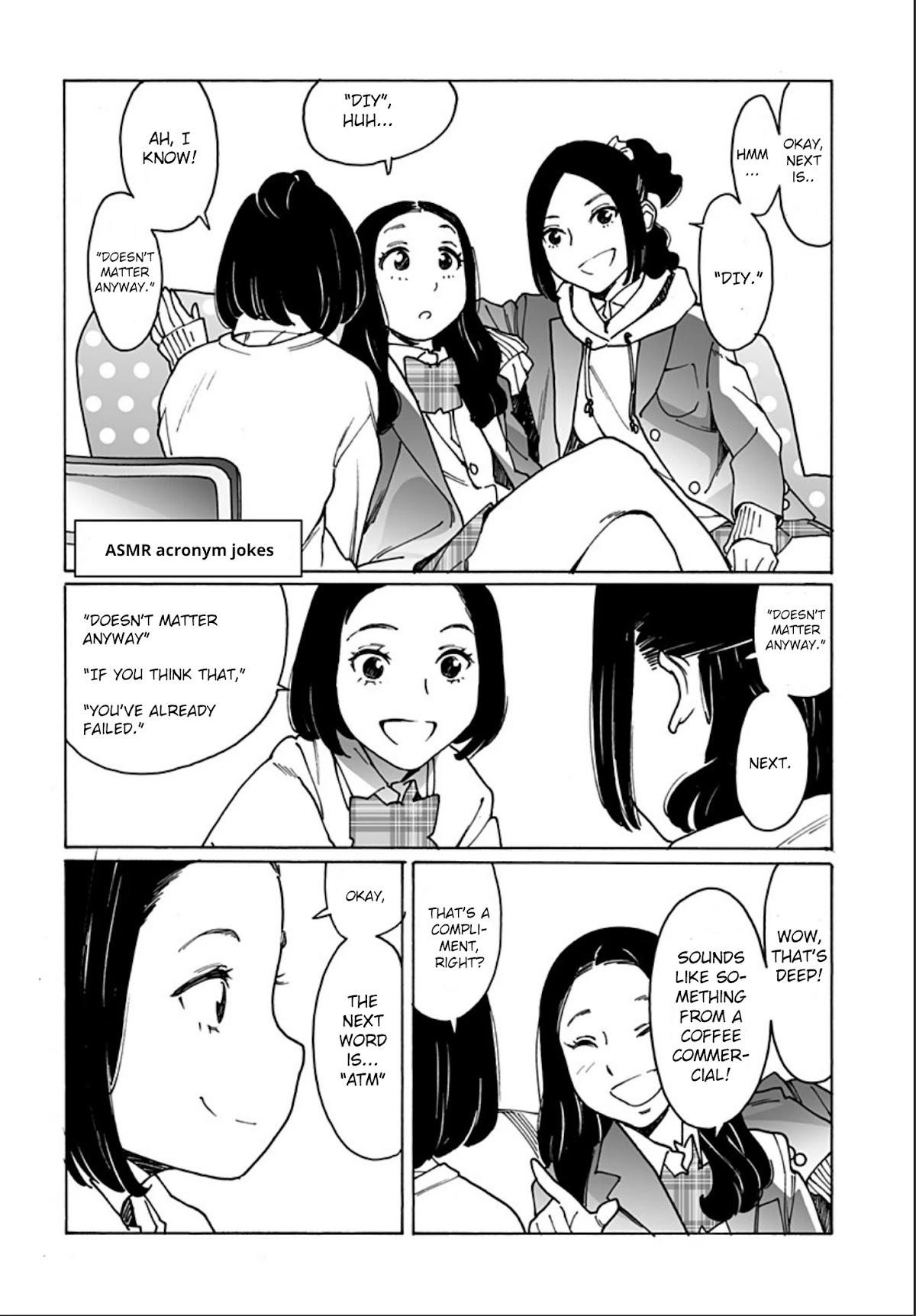 Otome no Teikoku Chapter 245 page 16 - Chapter 245: The Mystery of ASMR / ASMR acronym jokes