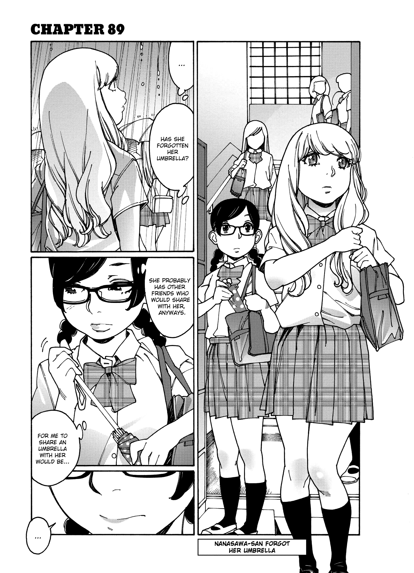 Otome no Teikoku Chapter 89 page 1 - Chapter 89: Nanasawa-san forgot her umbrella