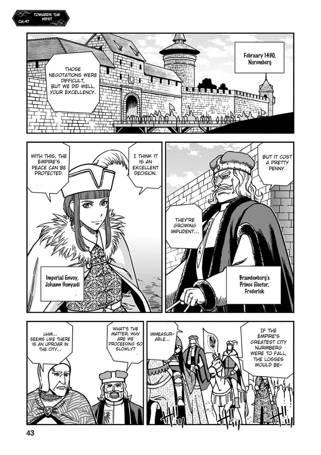 Otome Sensou Chapter 47 page 1 - Chapter 47: Towards the West