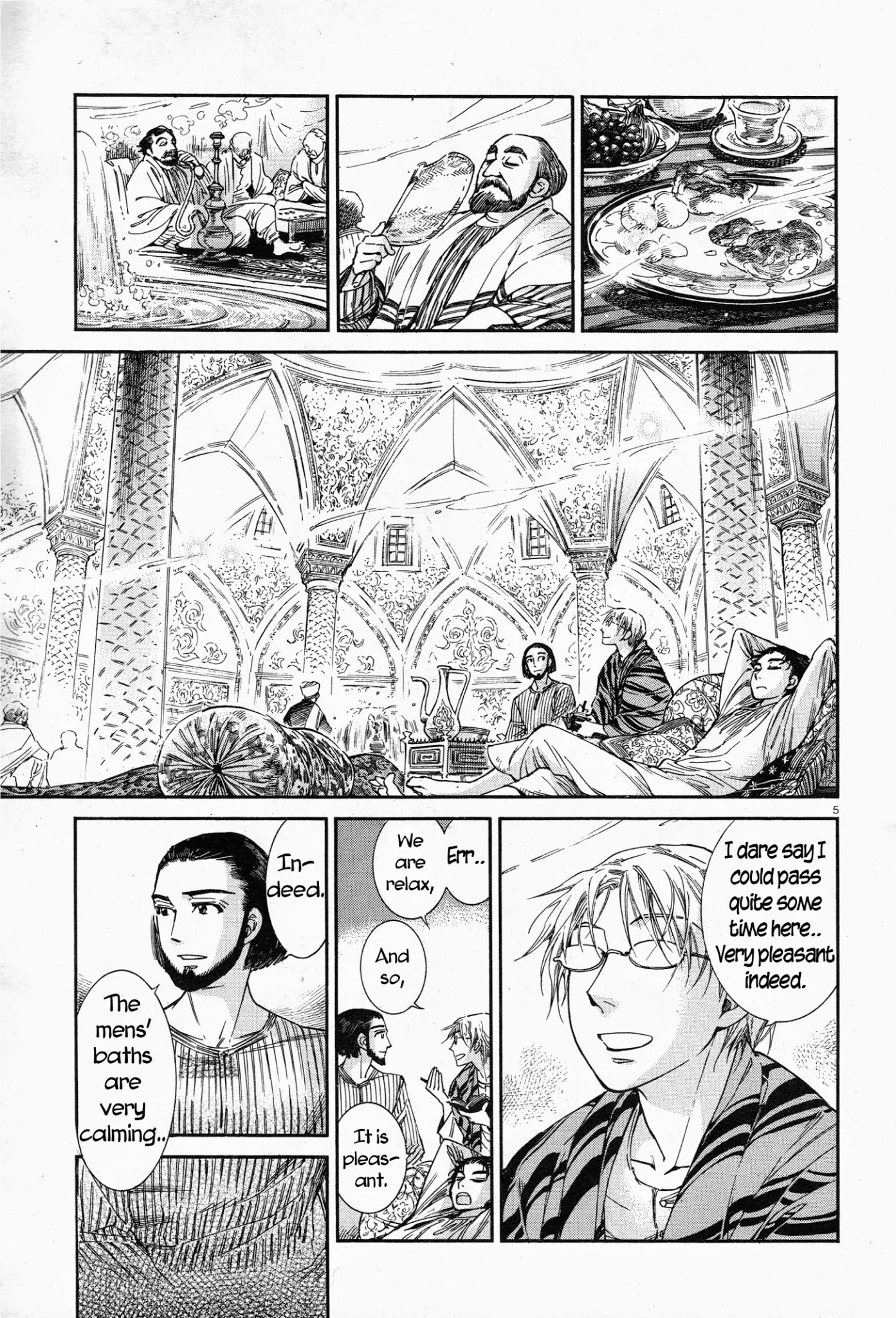 Otoyomegatari Chapter 38 page 5 - Chapter 38: The Mens' Bath