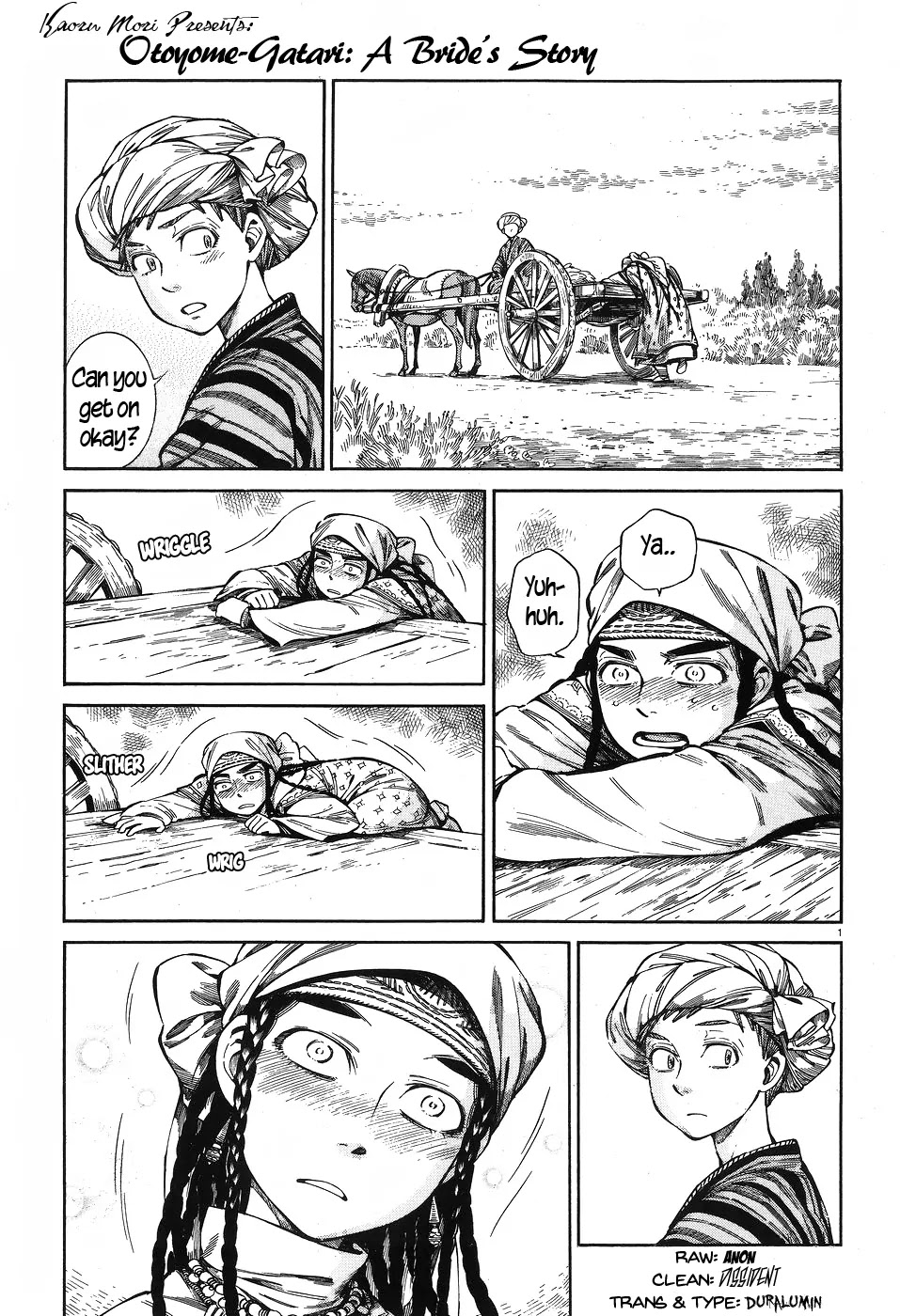 Otoyomegatari Chapter 58 page 1 - Chapter 58: Wagon Wheels