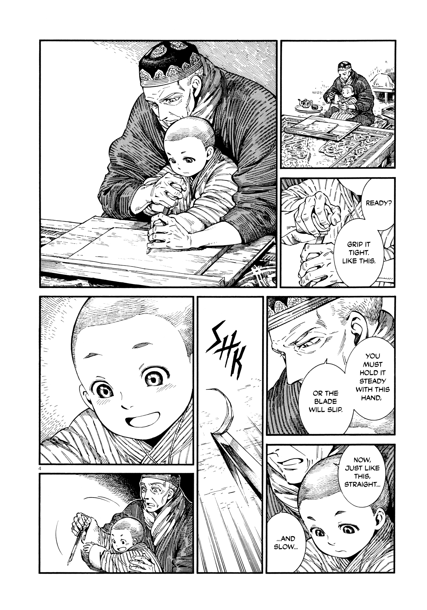 Otoyomegatari Chapter 87 page 4 - Chapter 87: Wood Carving