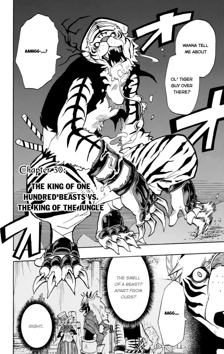 Oumagadoki Doubutsuen Chapter 30 page 5 - Chapter 30 : The King of One Hundred Beasts Vs. the King of the Jungle