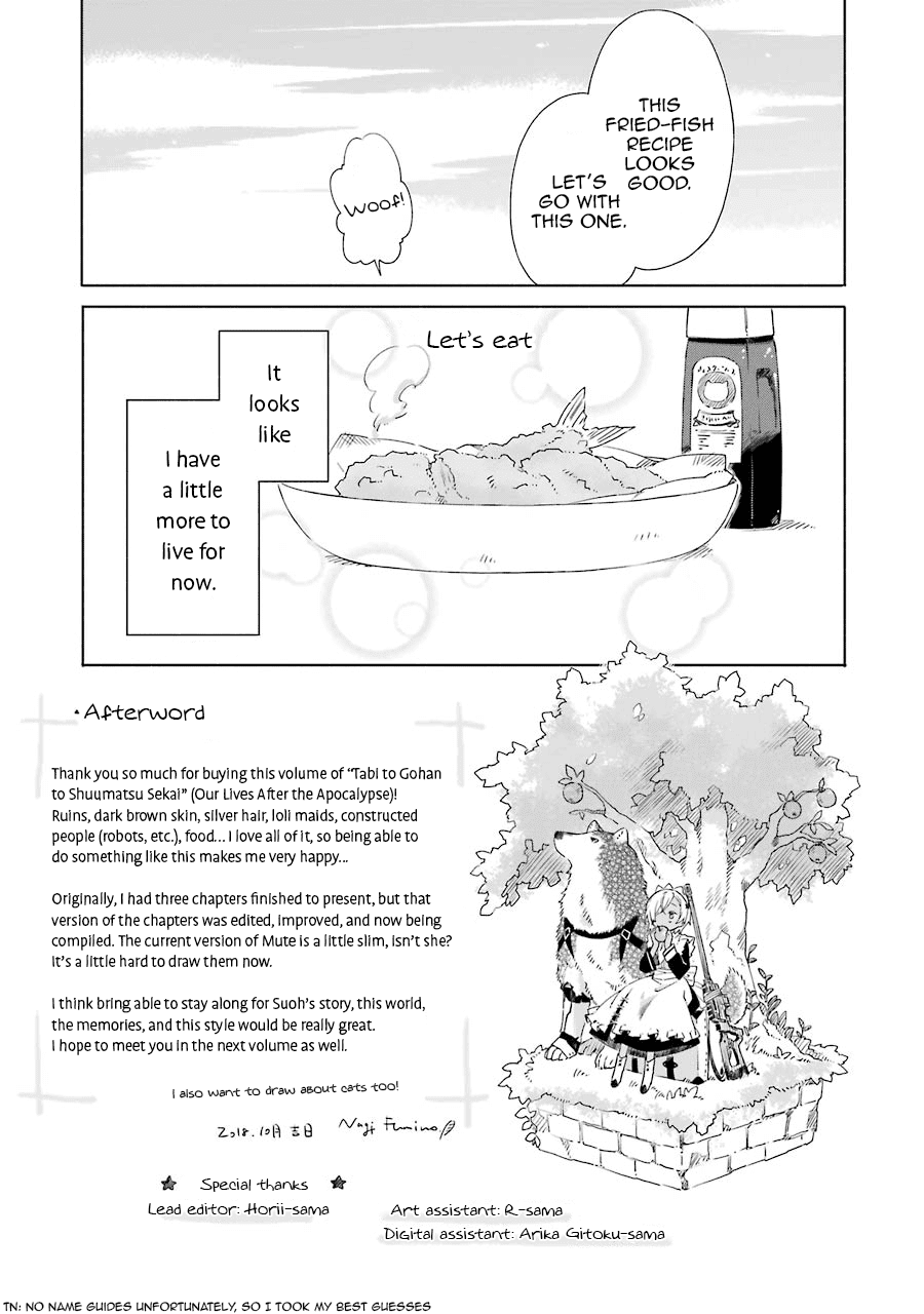 Our Lives After the Apocalypse Chapter 4.5 page 6 - Chapter 4.5: Volume 1 Extras