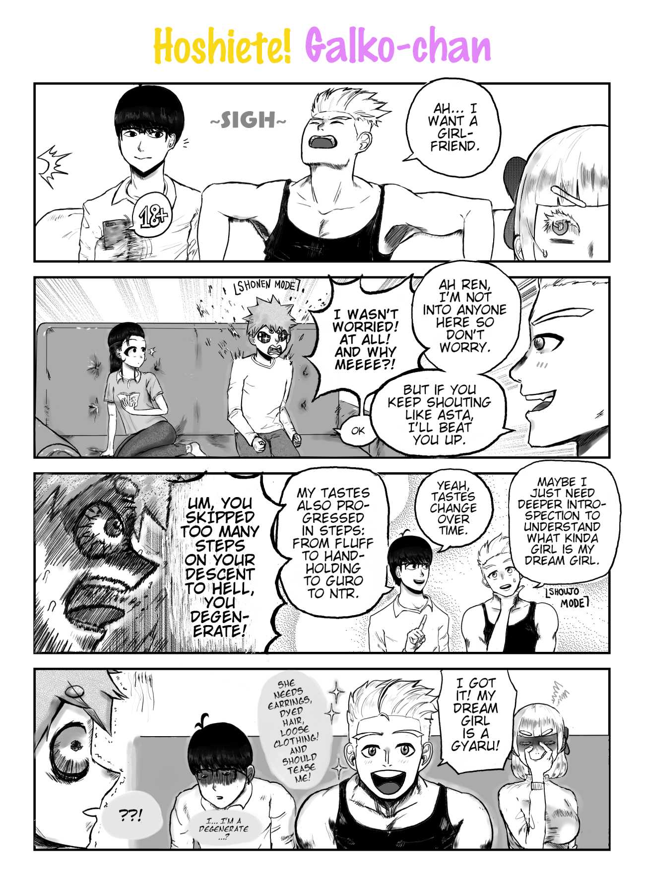 Our Manga Club Chapter 7 page 1 - Chapter 7: Hoshiete! Galko-chan
