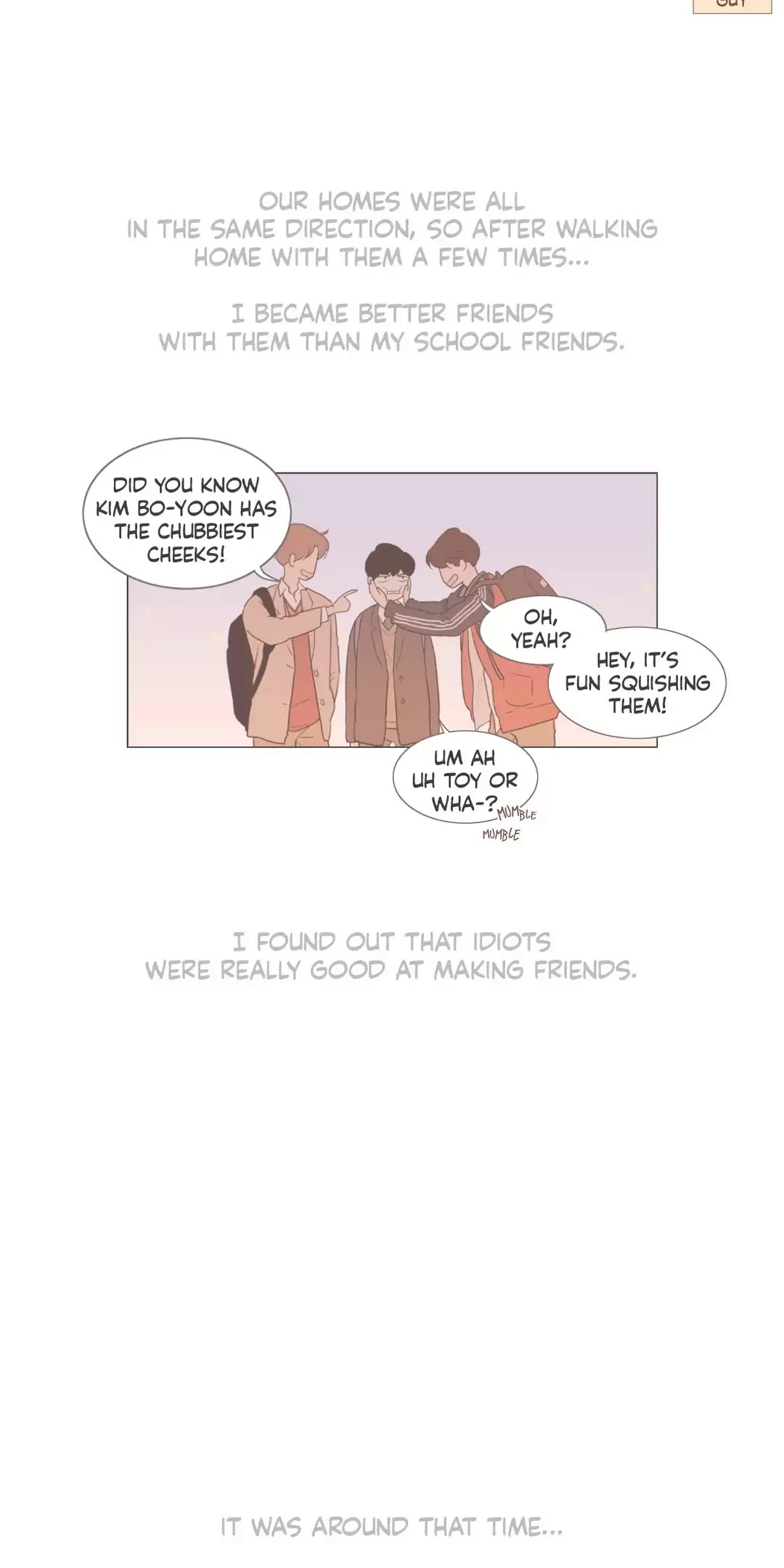 Our Relationship Is... Chapter 99.9 page 6 - Chapter 99.9: Side Story 9: Guys, It's Me, Bo-yoon (1)