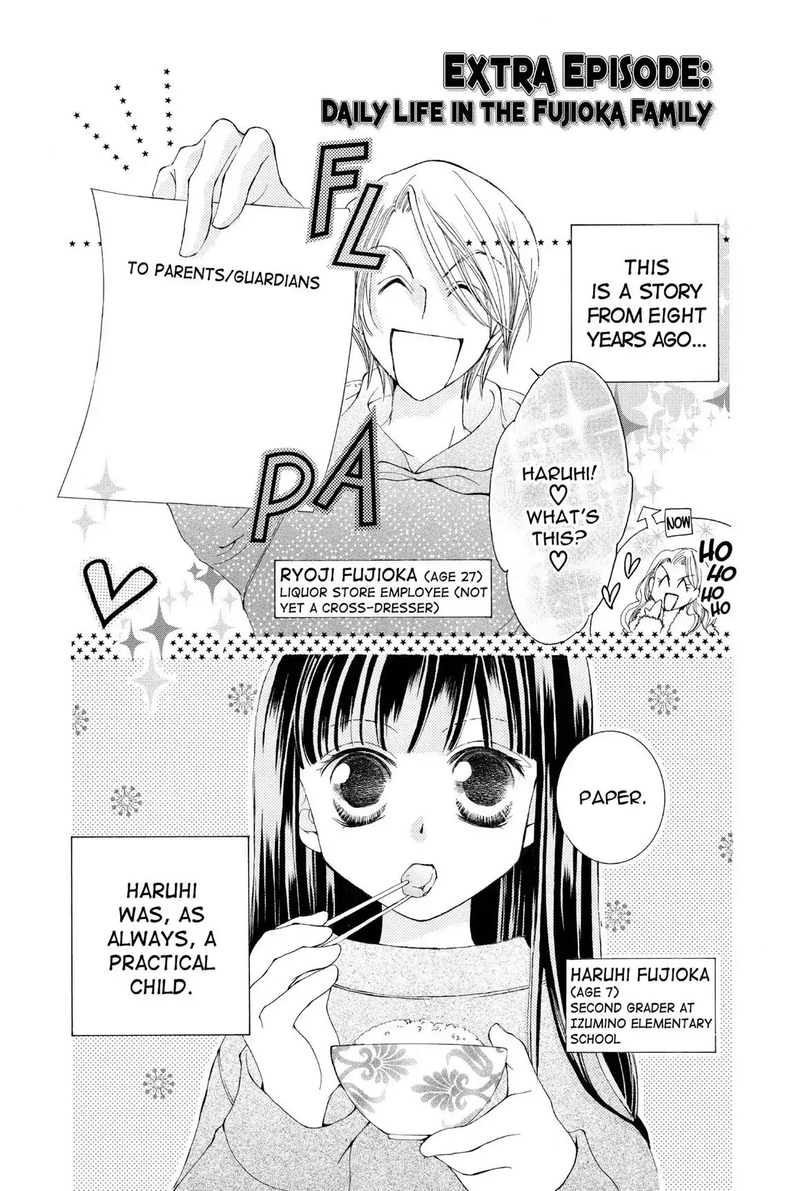 Ouran High School Host Club Chapter 12.5 page 1 - Vol.3 Extra Episode: Daily Life in the Fujioka Family
