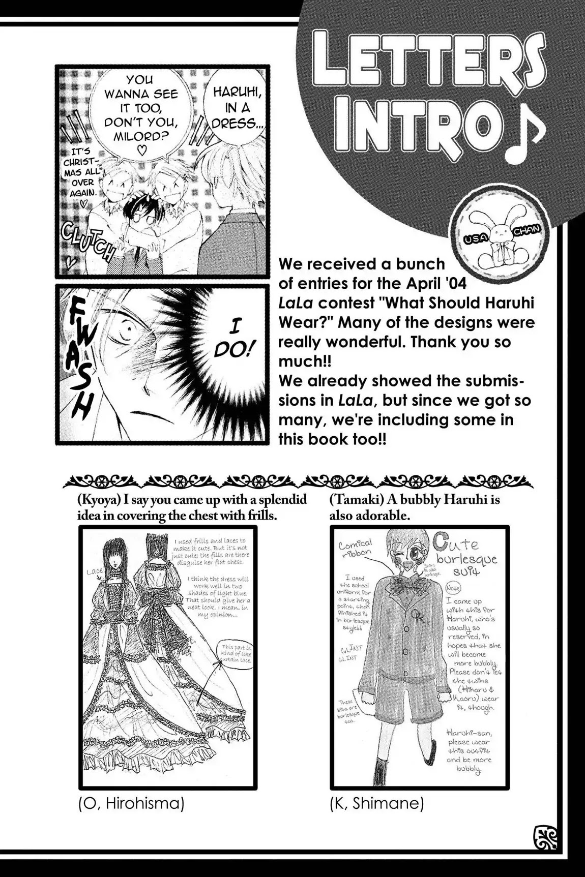 Ouran High School Host Club Chapter 16.9 page 1 - Vol.4 Letters