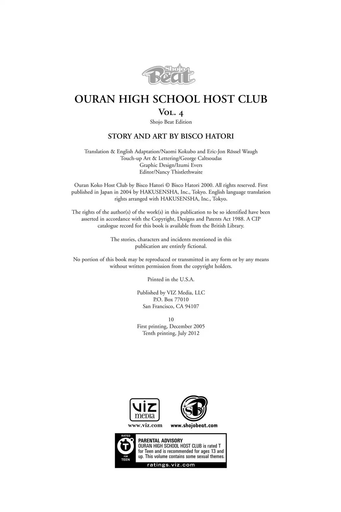 Ouran High School Host Club Chapter 16.9 page 8 - Vol.4 Letters