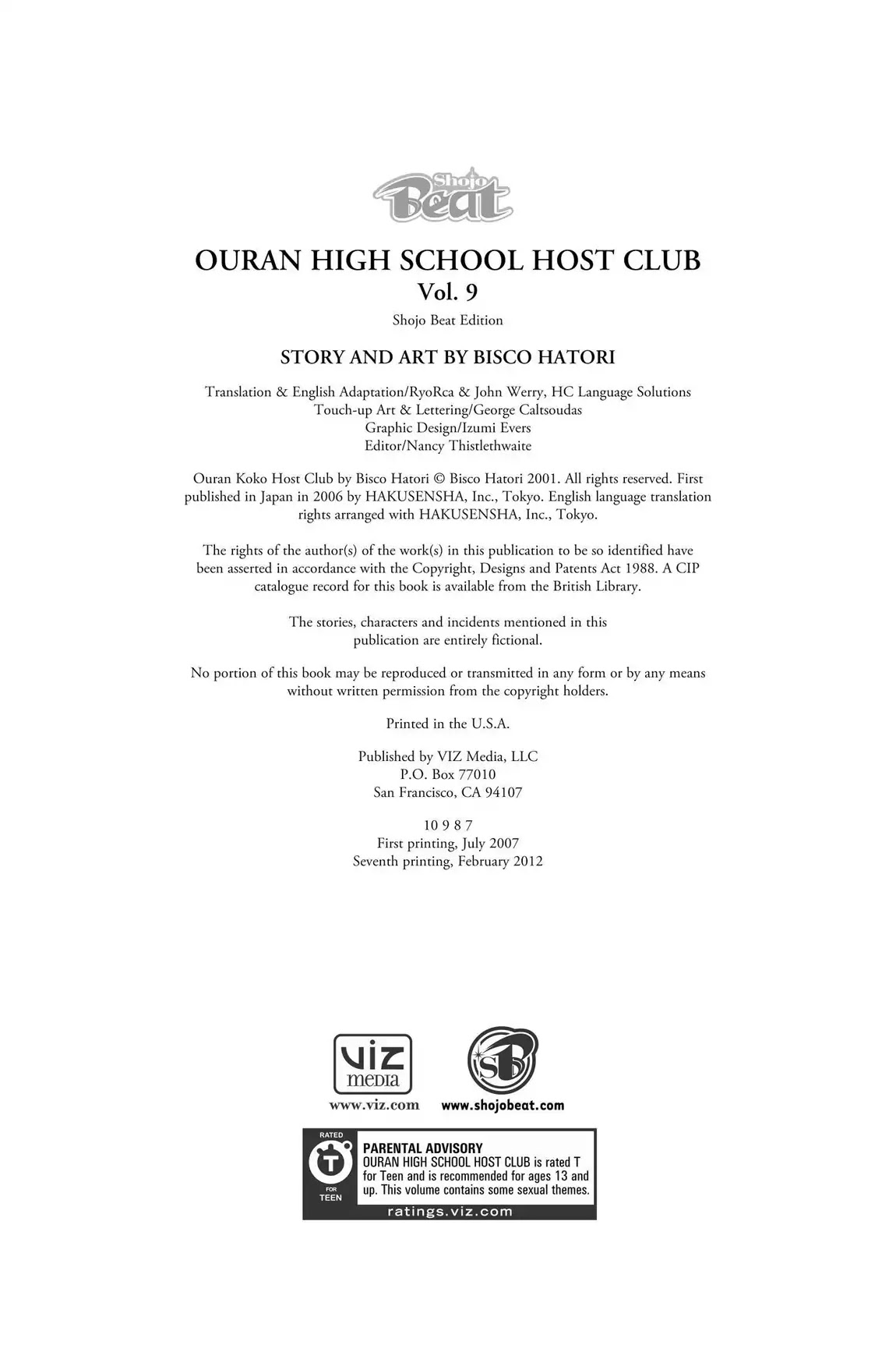 Ouran High School Host Club Chapter 40.8 page 3 - Vol.9 Editor's Notes