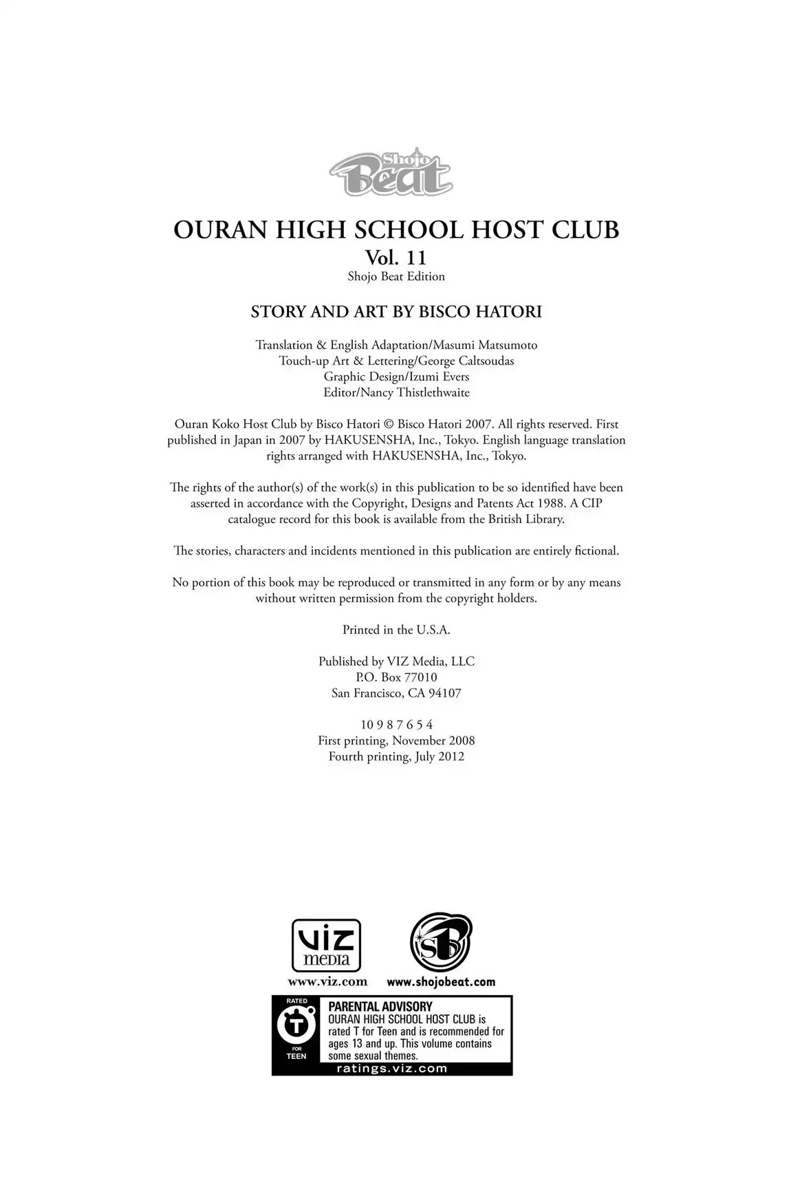 Ouran High School Host Club Chapter 51.7 page 14 - Vol.11 Editor's Notes