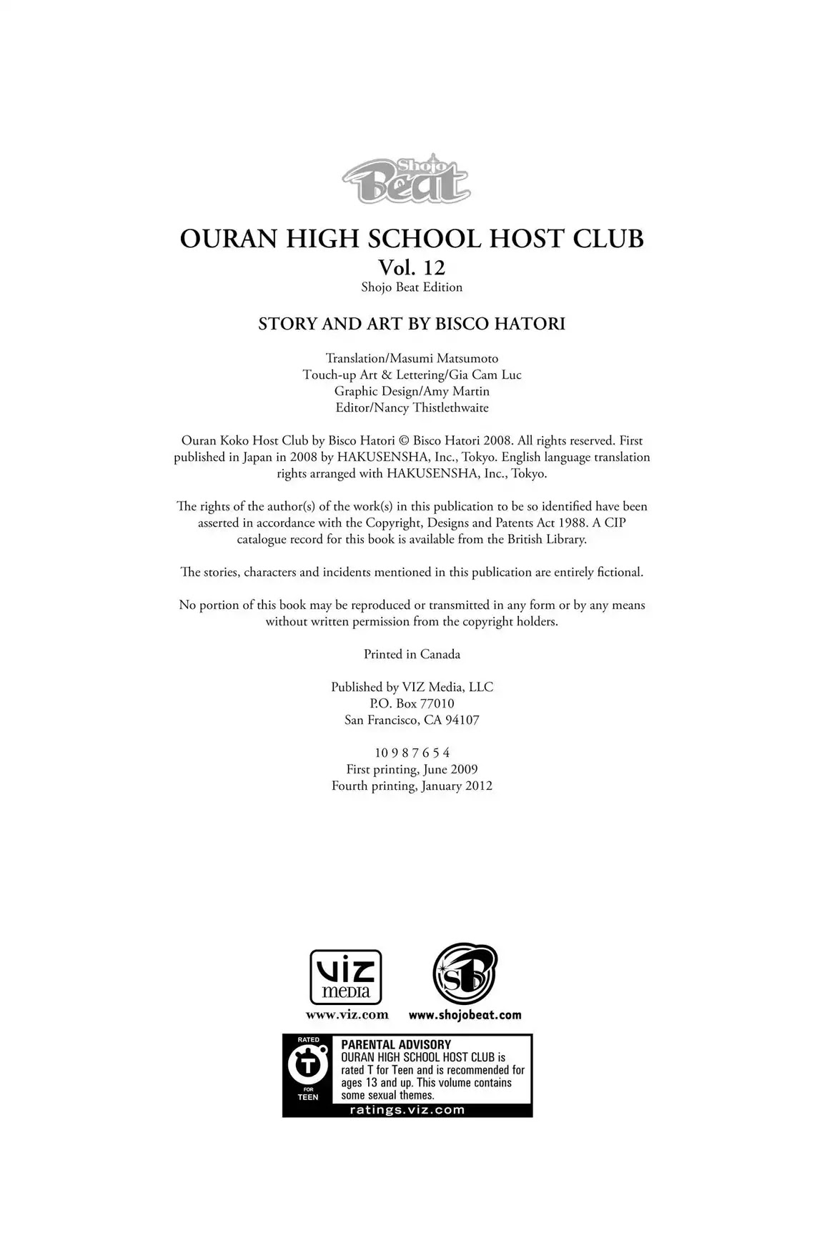 Ouran High School Host Club Chapter 56.7 page 3 - Vol.12 Editor's Notes