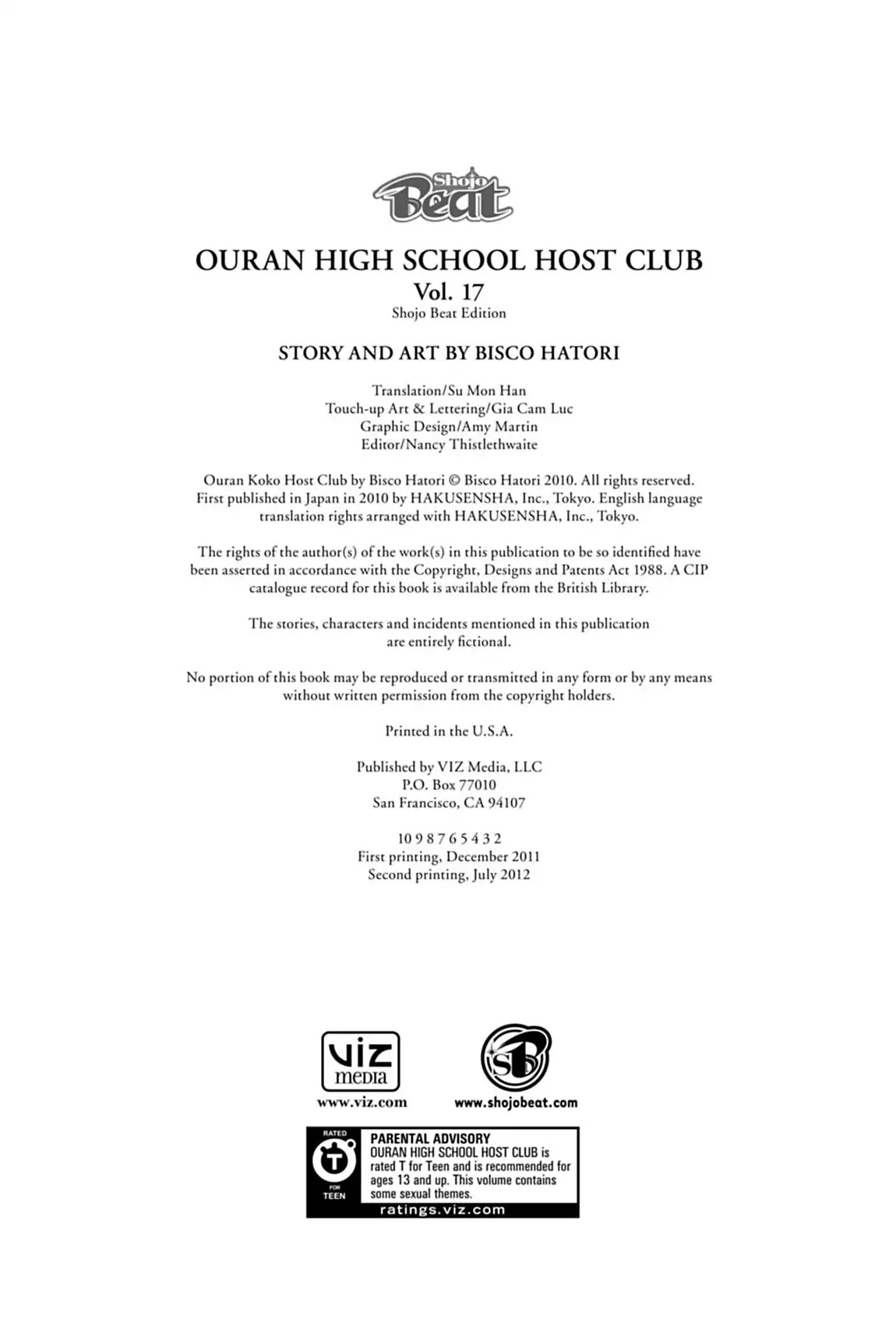 Ouran High School Host Club Chapter 80.6 page 3 - Vol.17 Editor's Notes