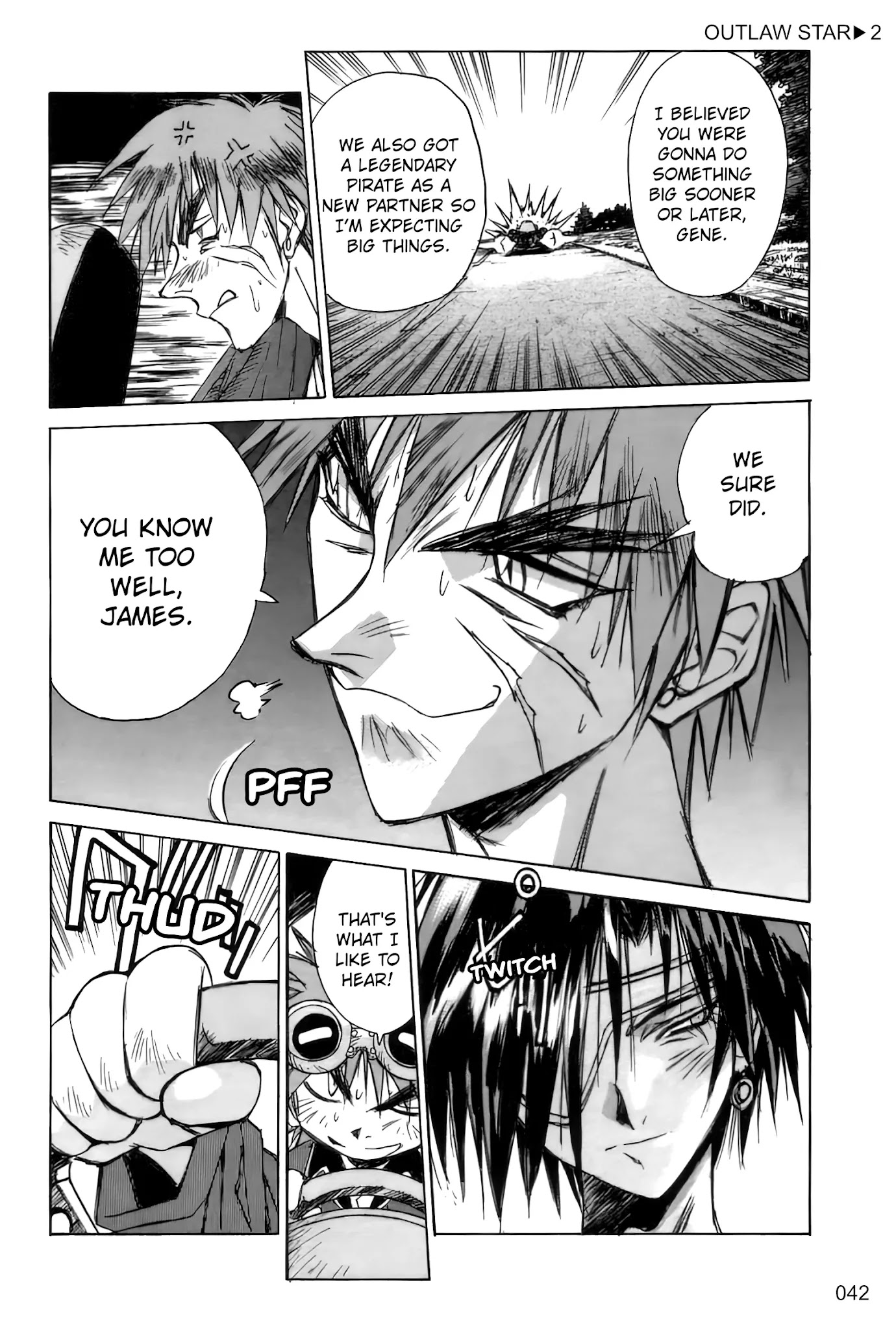 Outlaw Star Chapter 6 page 8 - Chapter 6: Grappler Ship