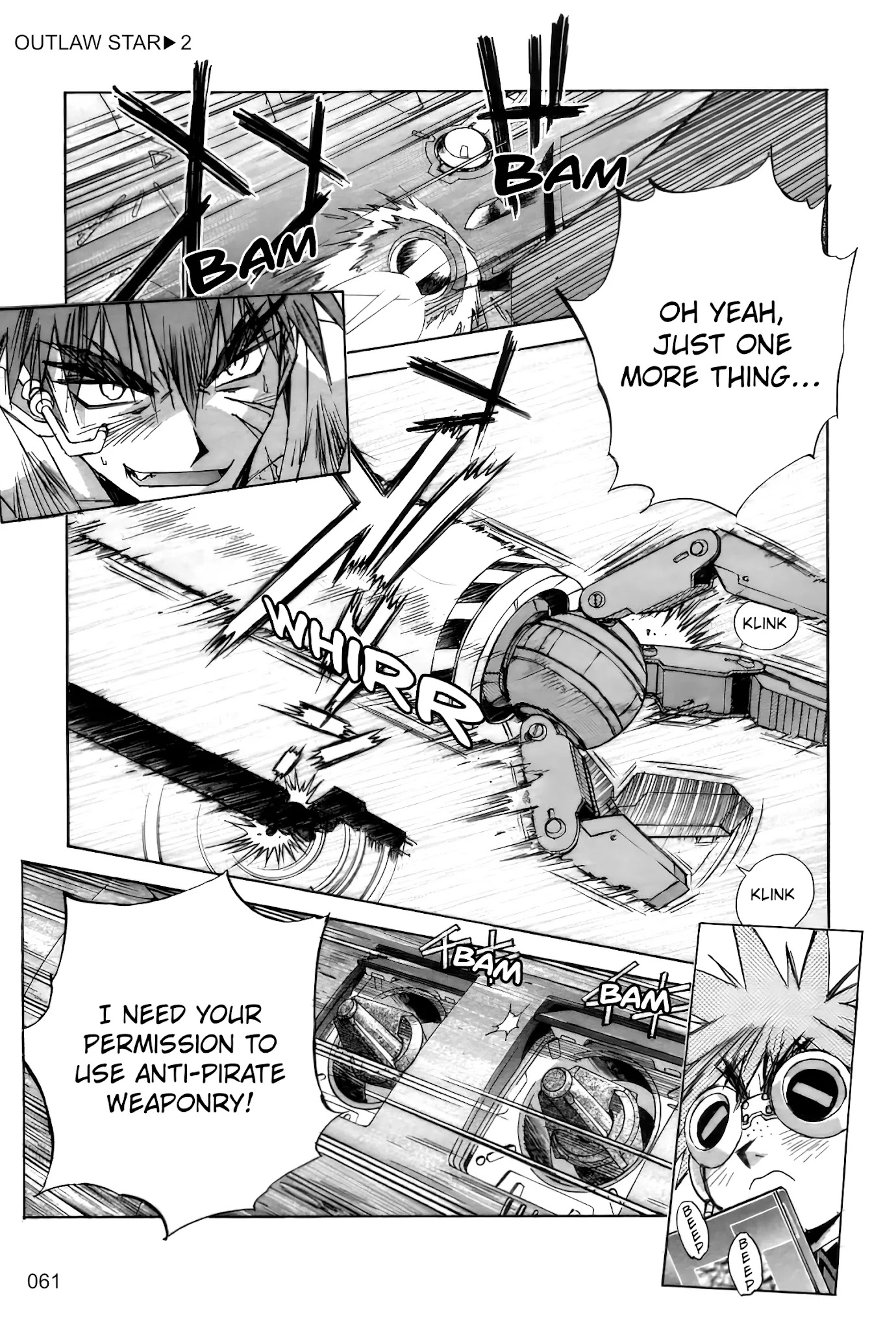 Outlaw Star Chapter 7 page 3 - Chapter 7: Zero-Range Attack