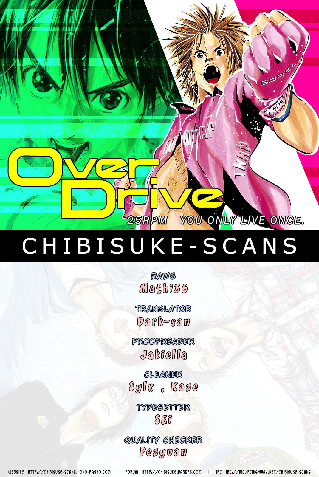 Over Drive Chapter 25 page 1 - Chapter 25 : 25rpm - You only live once.