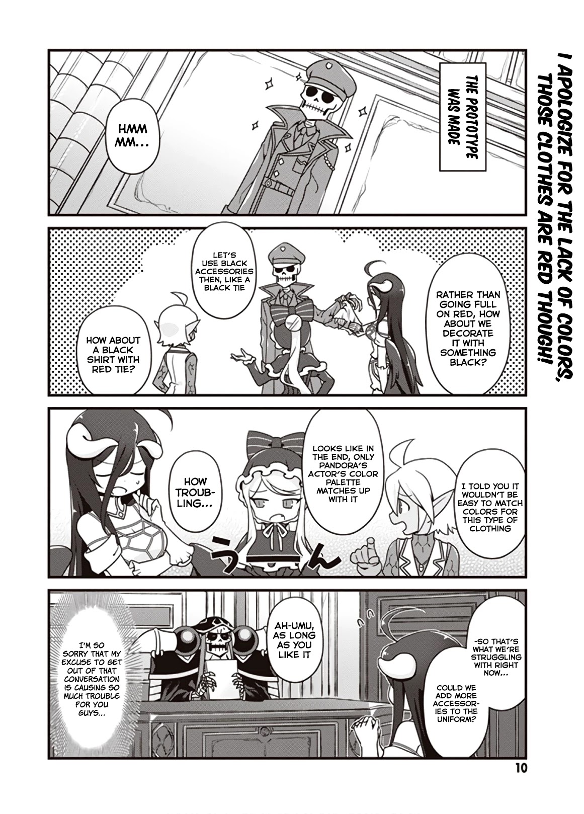 Overlord The Undead King Oh! Chapter 13 page 10 - Chapter 13: Let’s design a good looking uniform!