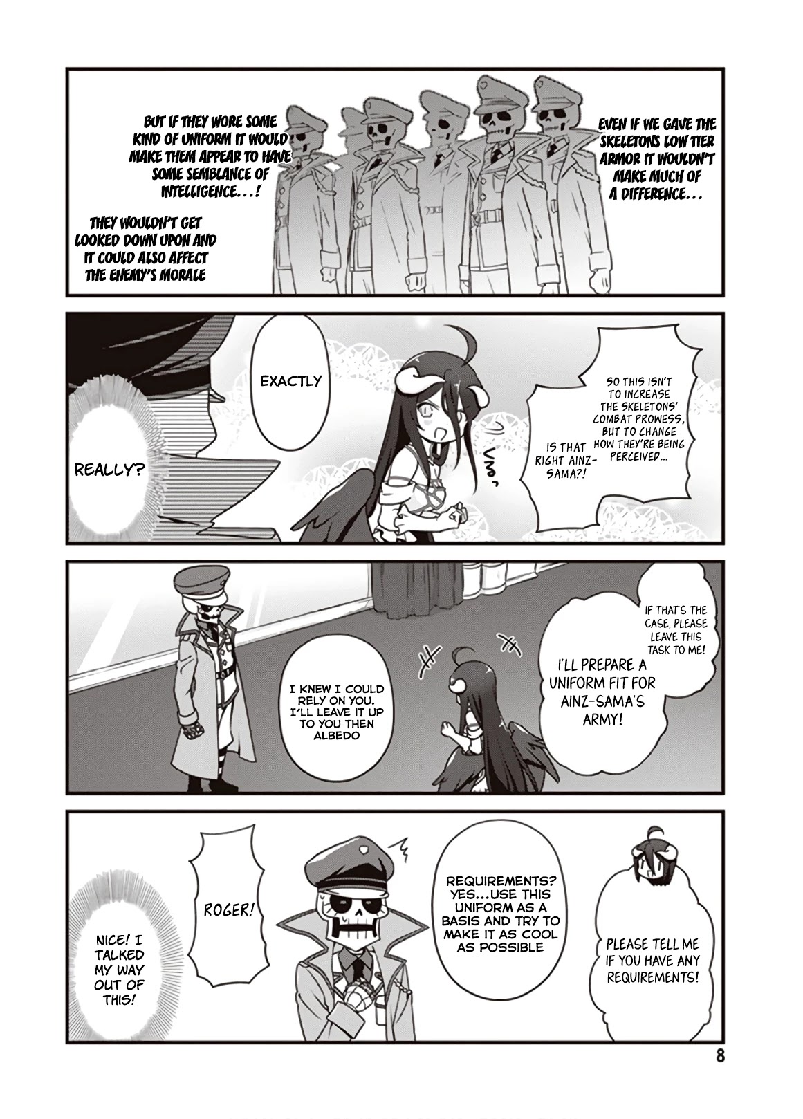 Overlord The Undead King Oh! Chapter 13 page 8 - Chapter 13: Let’s design a good looking uniform!
