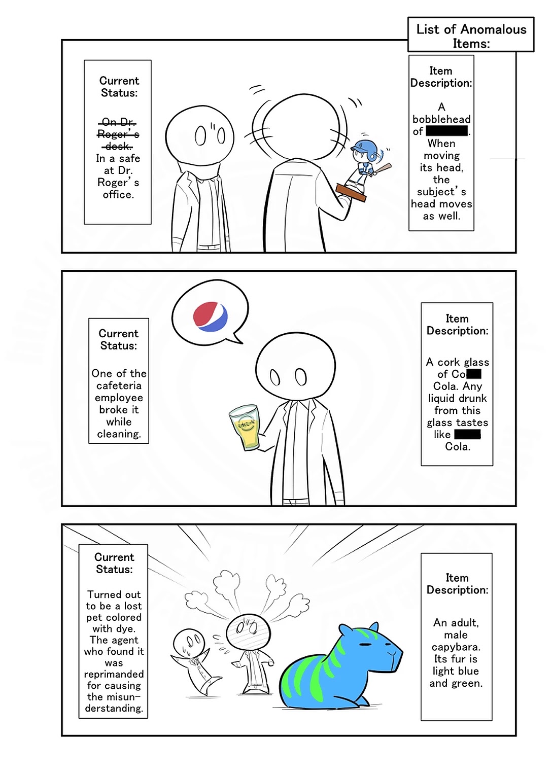 Oversimplified SCP Chapter 153 page 2 - Chapter 153: Log Of Anomalous Items, Vol II