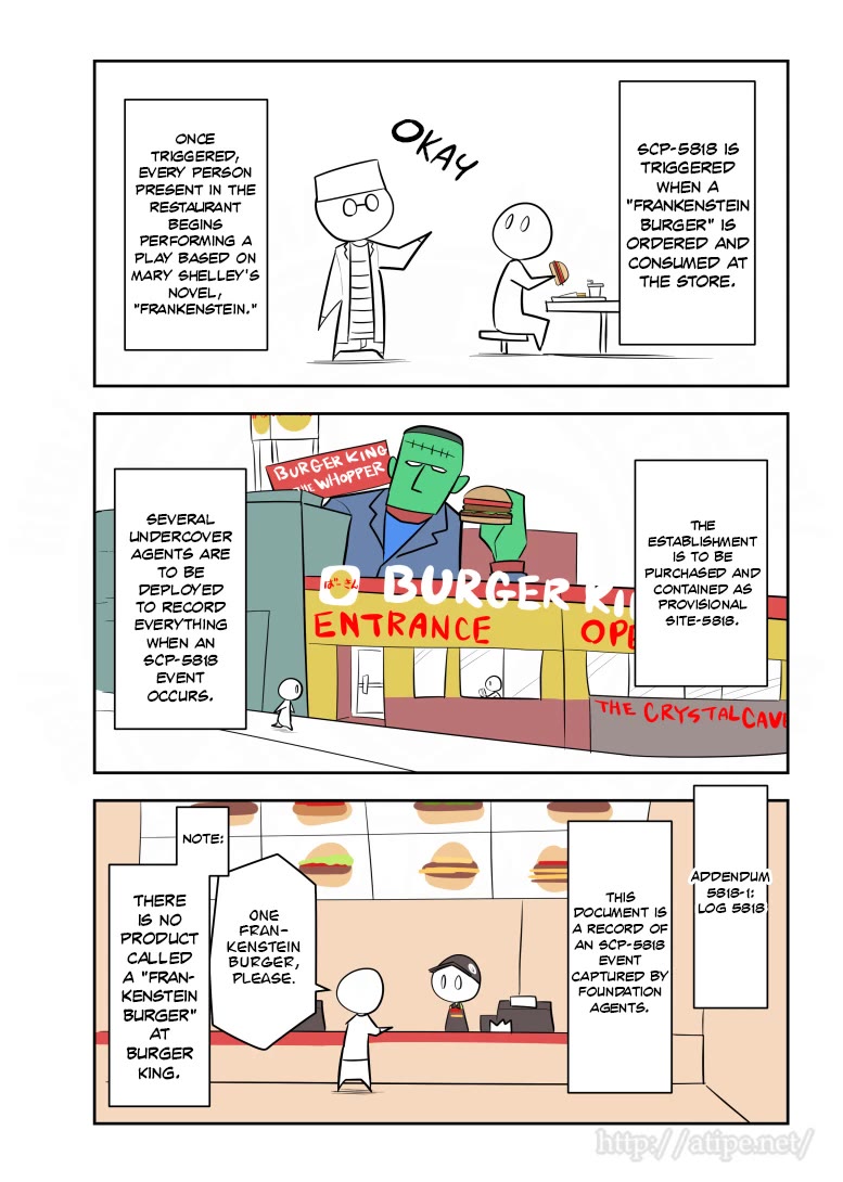 Oversimplified SCP Chapter 191 page 2 - Chapter 191: SCP-5818 Frankenstein Burger King