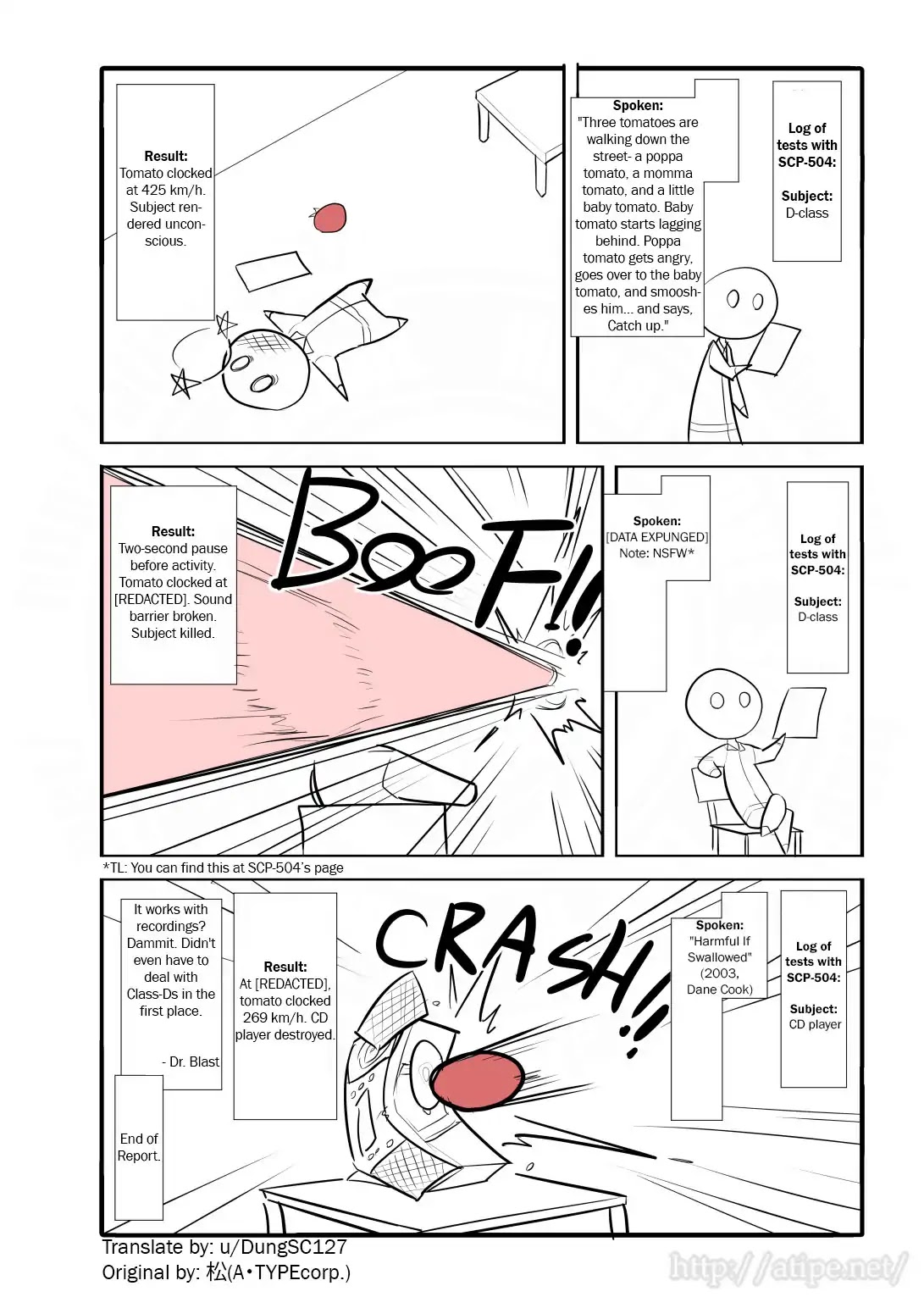 Oversimplified SCP Chapter 5 page 4 - Chapter 5: SCP-504 - Critical Tomatoes