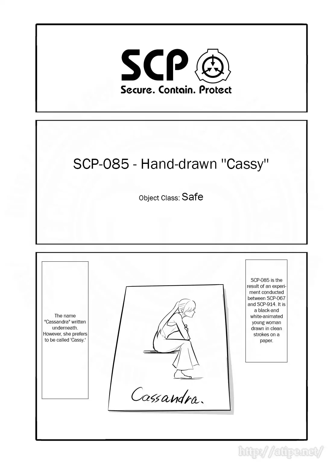 Oversimplified SCP Chapter 6 page 1 - Chapter 6: SCP-085 Hand-draw "Cassy"